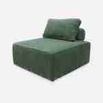 2er Set Sessel ohne Armlehne mit grünem Cordbezug für ein modulares Sofa - Lao Photo5