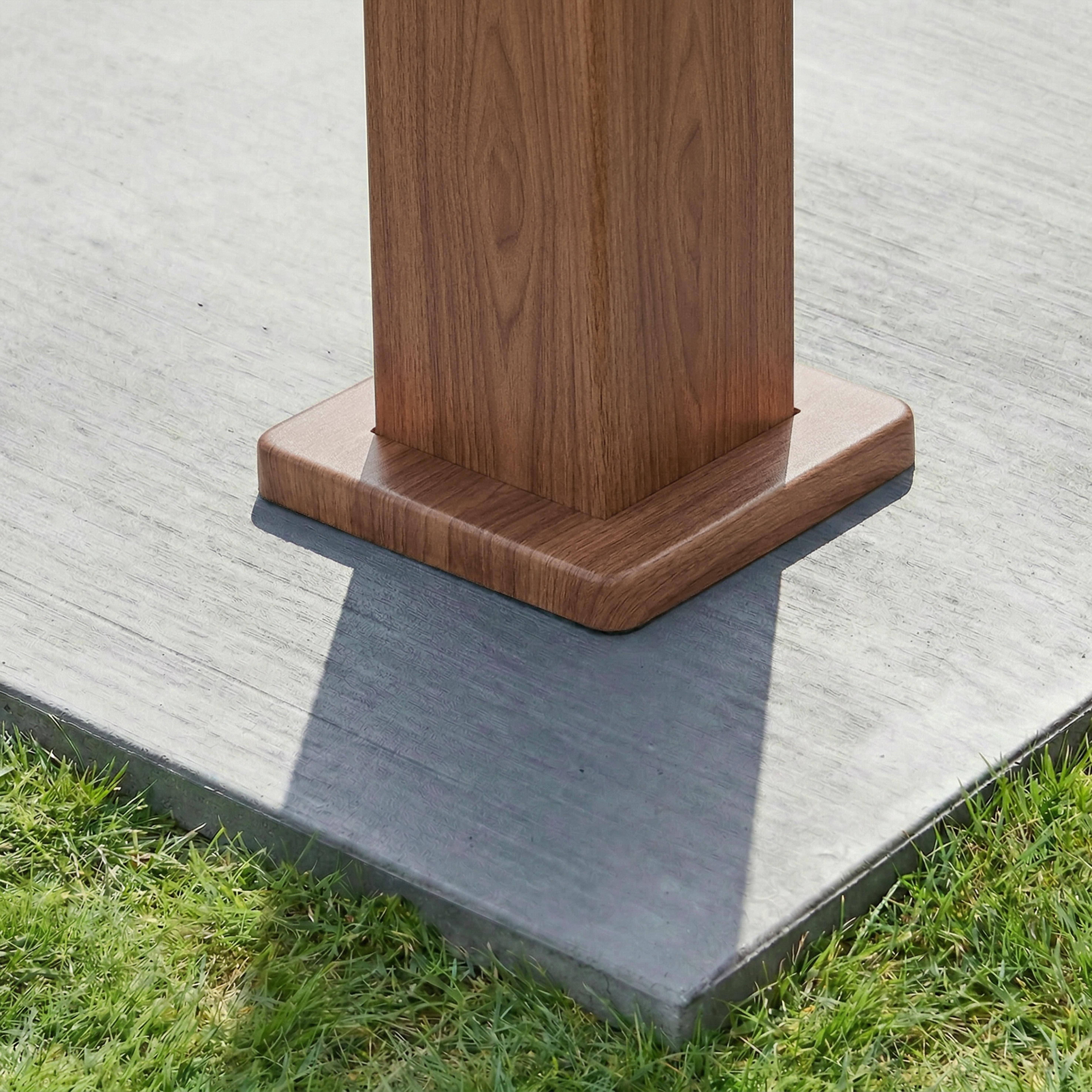 Pergola met lamellendak 4x3m aluminium lamellen verstelbaar donker houtkleurig 392 x 301 x 257 cm - Triomphe,sweeek,Photo3