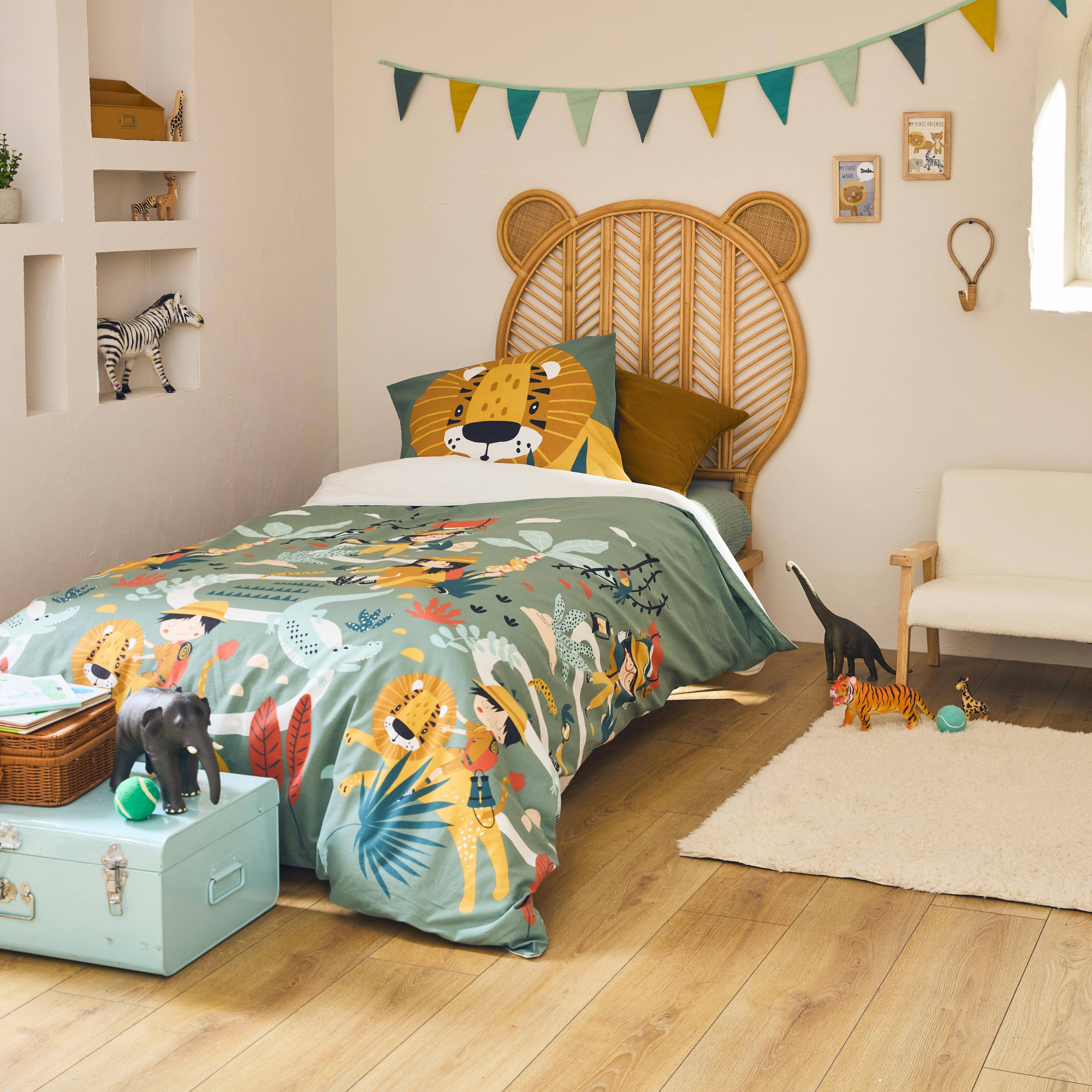 Tête de lit en rotin pour chambre enfant, Nias 90 x 100cm, coloris naturel ,sweeek,Photo2
