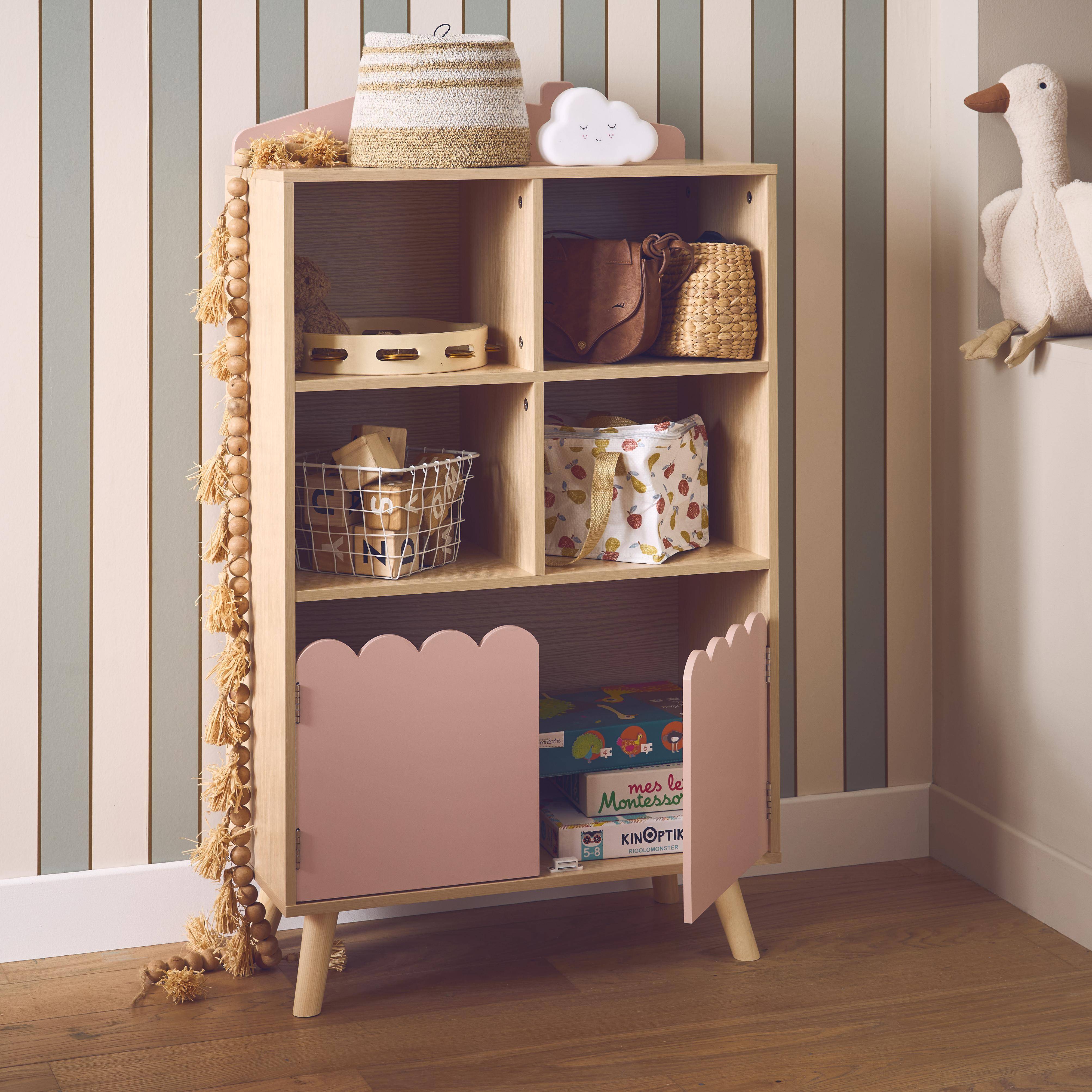 Libreria Per Bambini Con 2 Scatole Scaffale Portaoggetti Per Bambini Mobili Per Camerette Per Bambini Bianco 60x25x110 Cm Kmb69 W 71423226