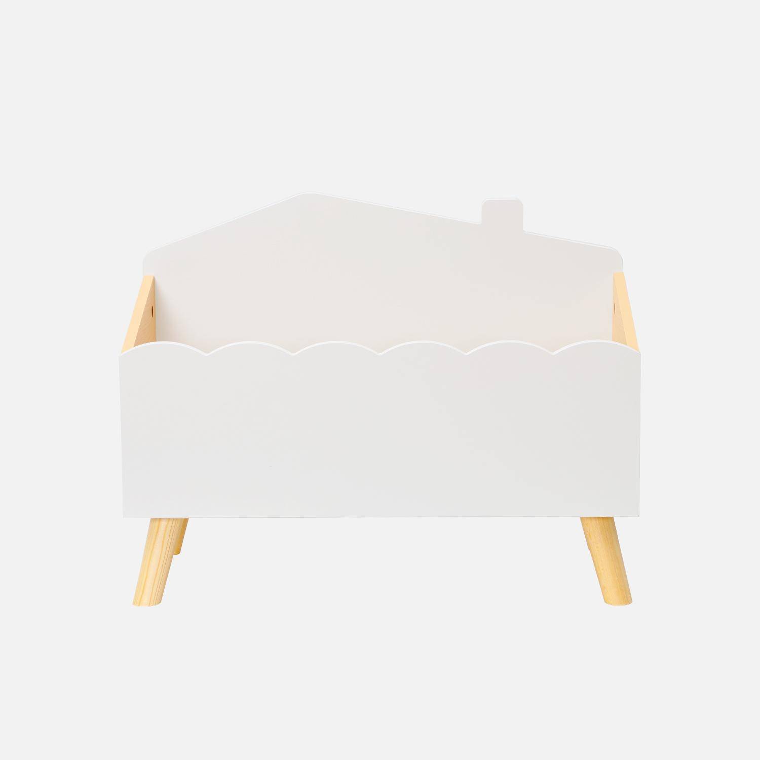 Coffre de rangement enfant, ouvert, blanc,sweeek,Photo5