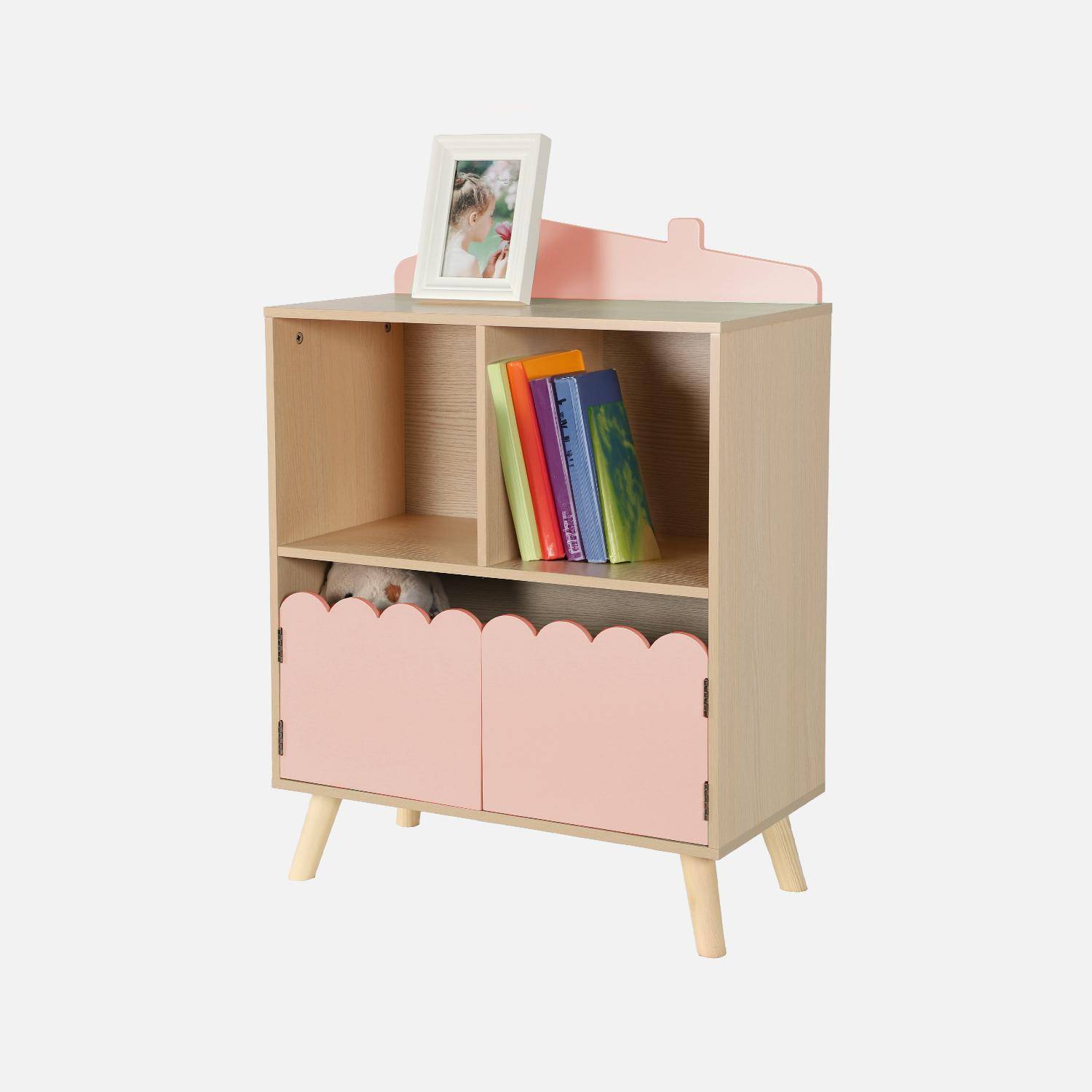 2-deurs kinderboekenkast, roze Photo3