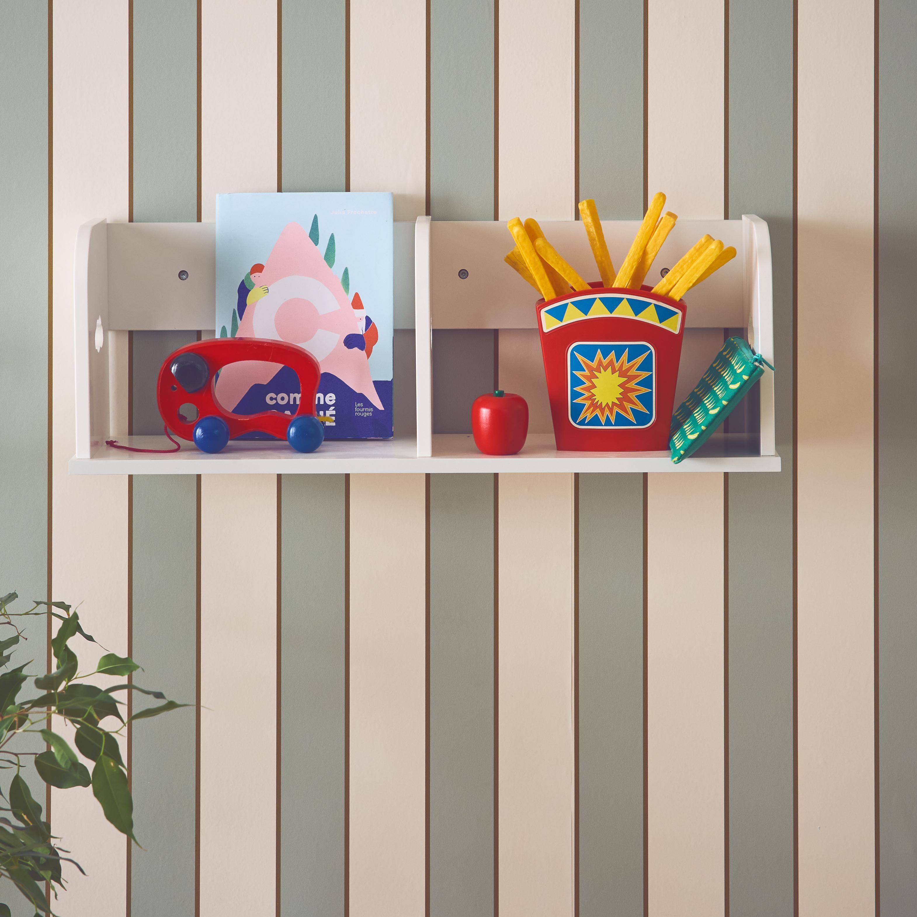 Witte wandplank voor opbergruimte in kinderkamer 60cm,sweeek,Photo1