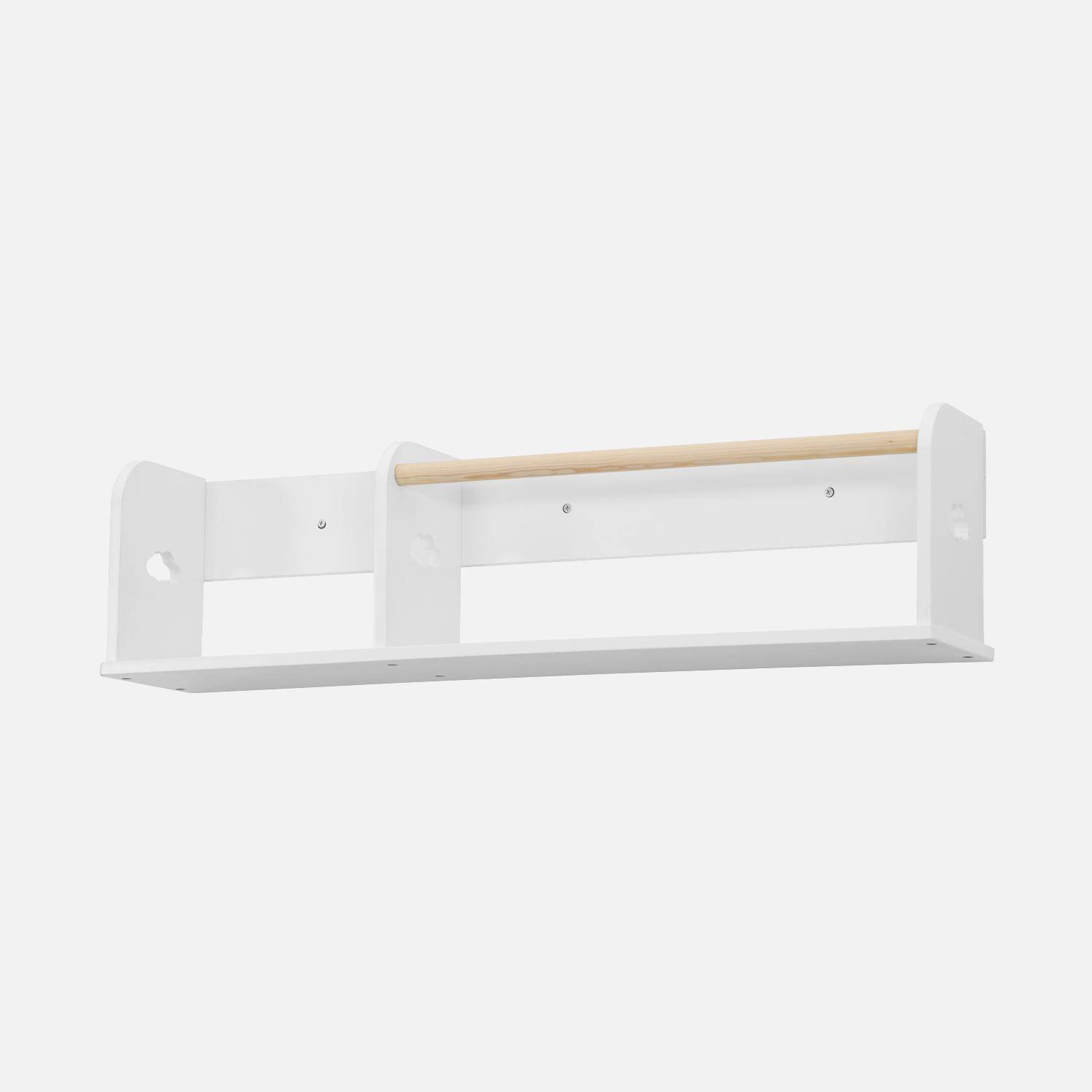 Witte wandplank voor opbergruimte in kinderkamer 80cm,sweeek,Photo4