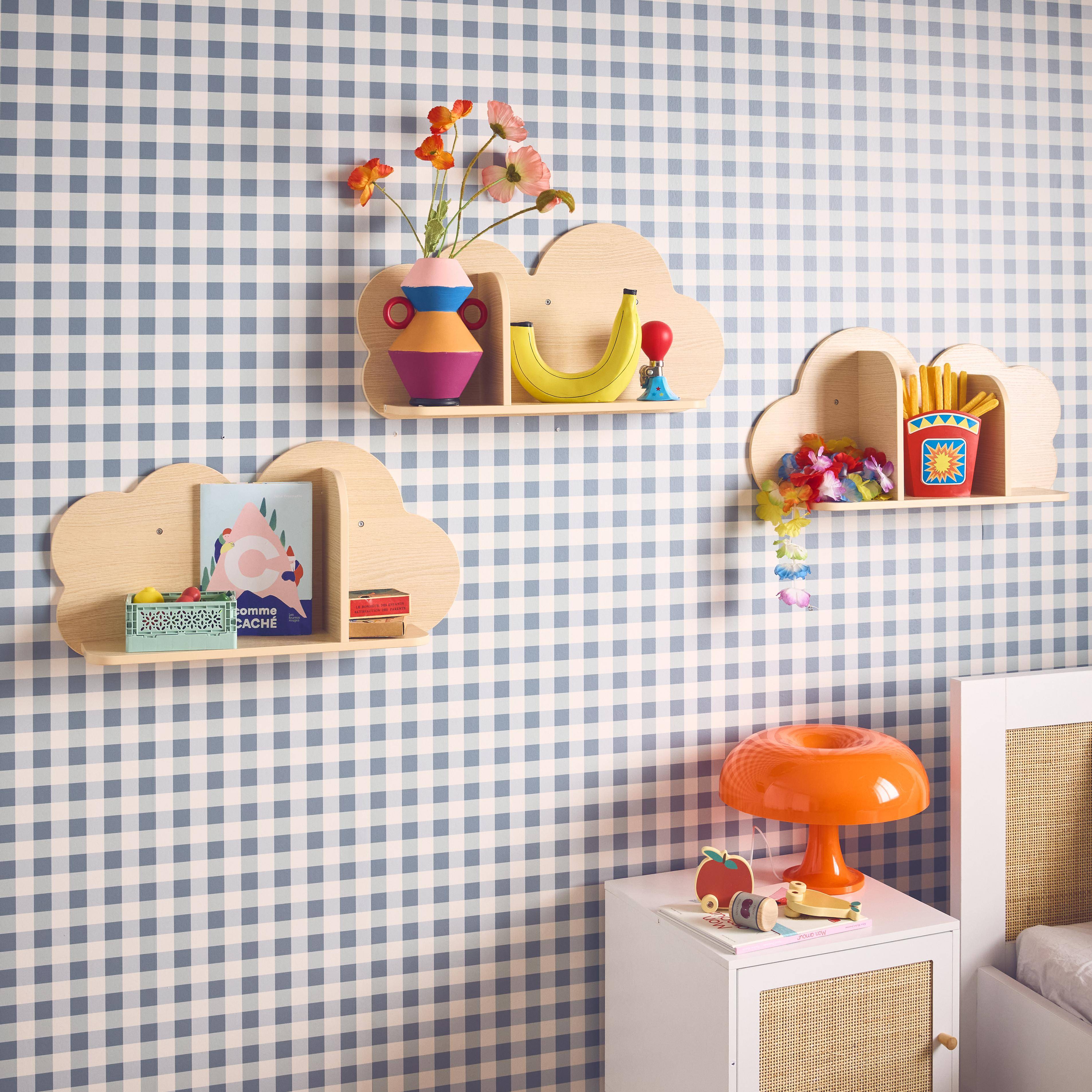 Set van 3 wolkenkleurige wandplanken voor de kinderkamer,sweeek,Photo1