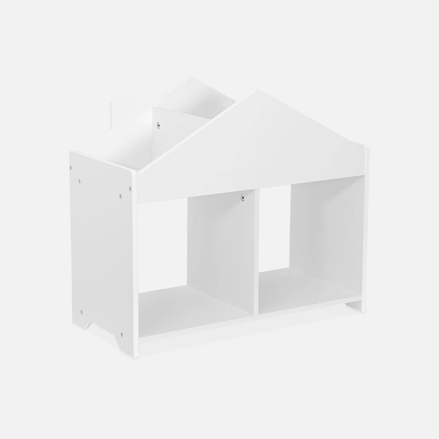 Bibliothèque enfant, blanc, 4 étagères ,sweeek,Photo3