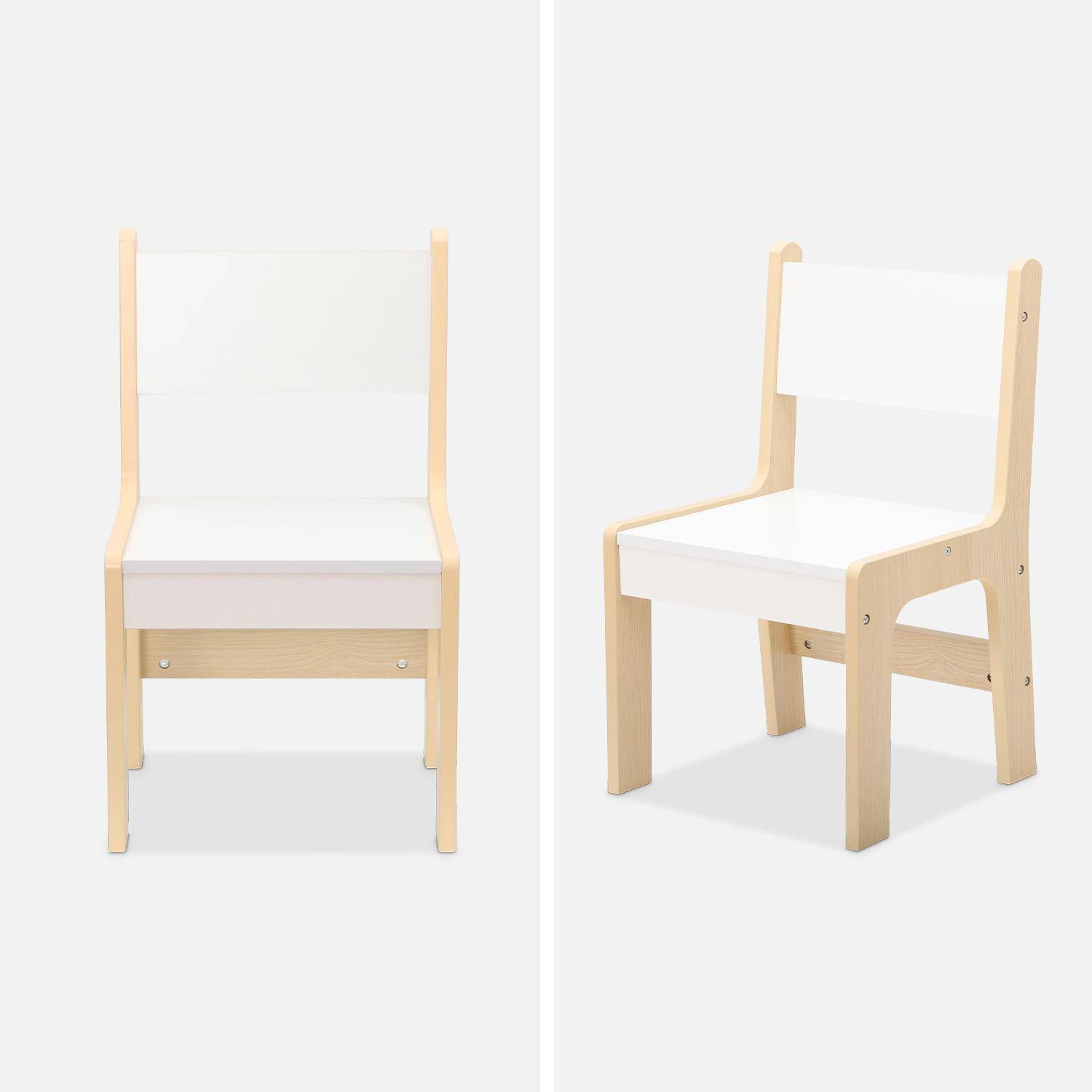 Scrivania con sedia per bambini, Bianco