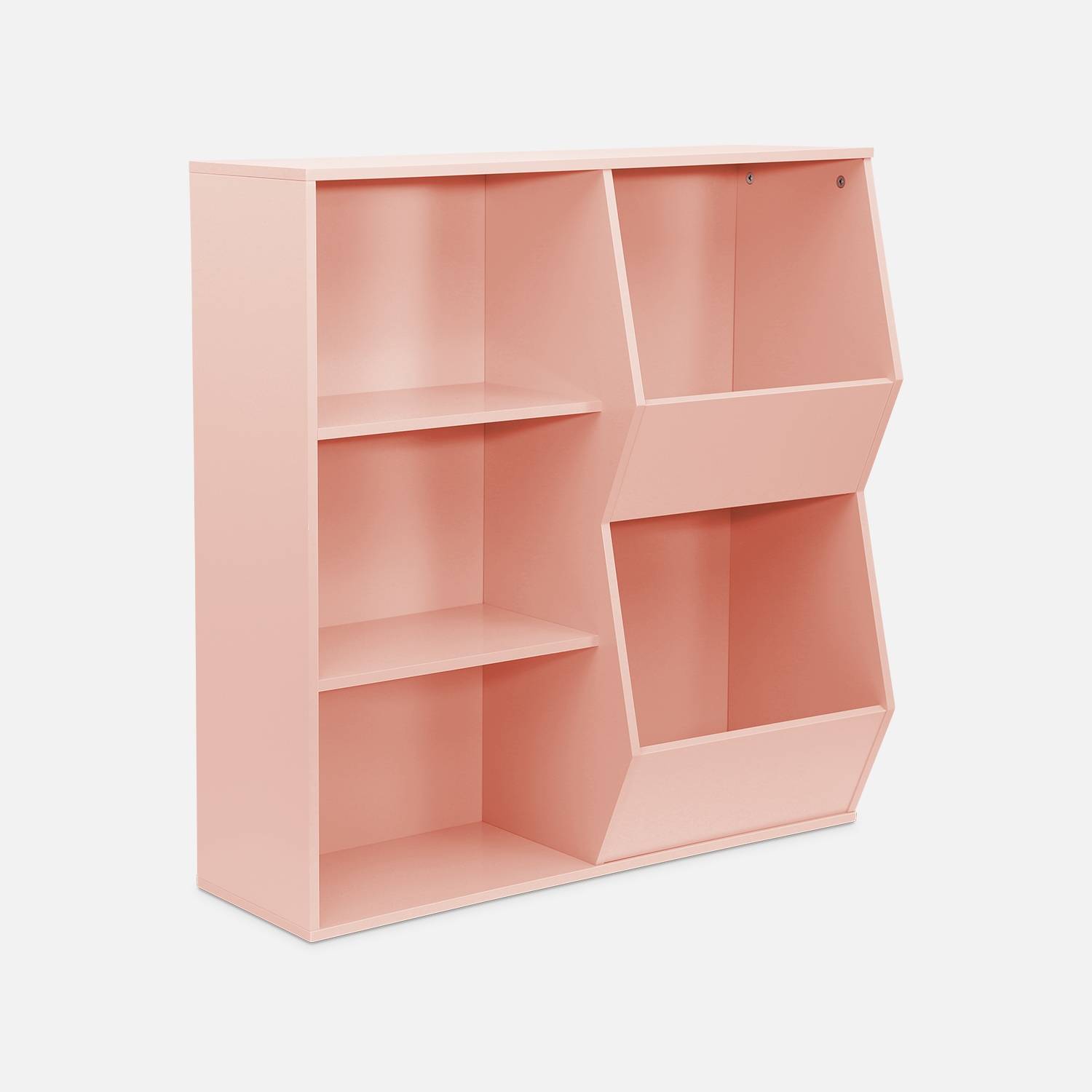 Kinderregal rosa, 5 Stauräume