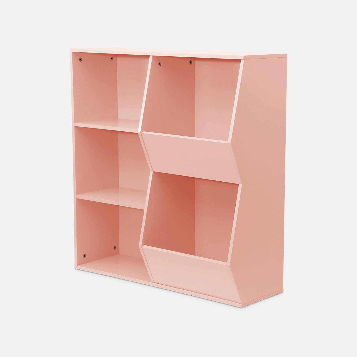 Meuble de rangement enfant rose, 4 étagères ,sweeek,Photo4