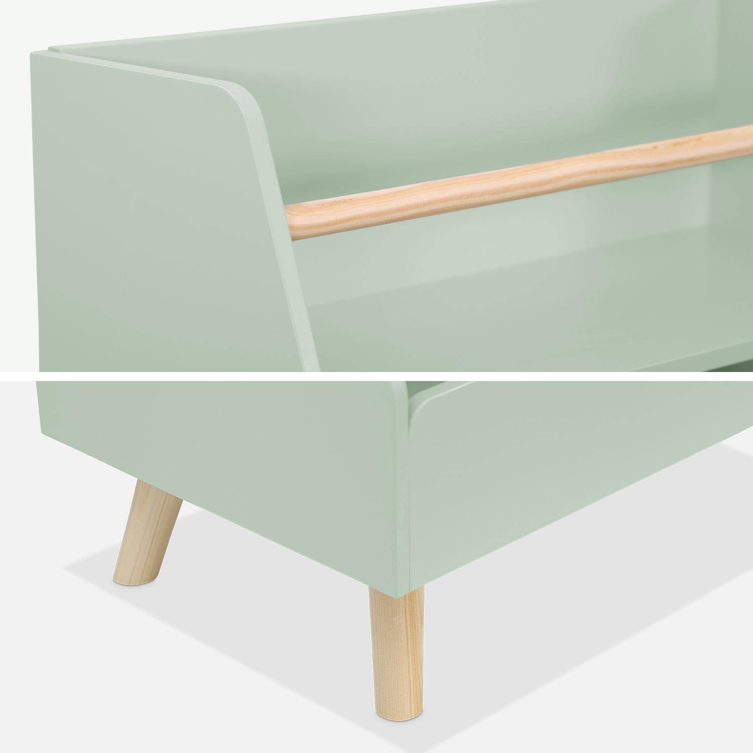 Meuble De Rangement Enfant 7 Compartiments Avec 4 Paniers Velours - Bleu Et Gris, Hauteur Enfant