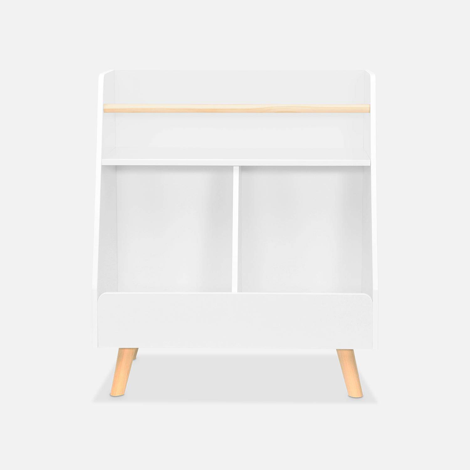 2 Meubles De Rangement Enfant 18 Casiers - Blanc/Naturel 64x60cm