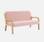 Panchina scandinava per bambini in legno di bouclette rosa I sweeek