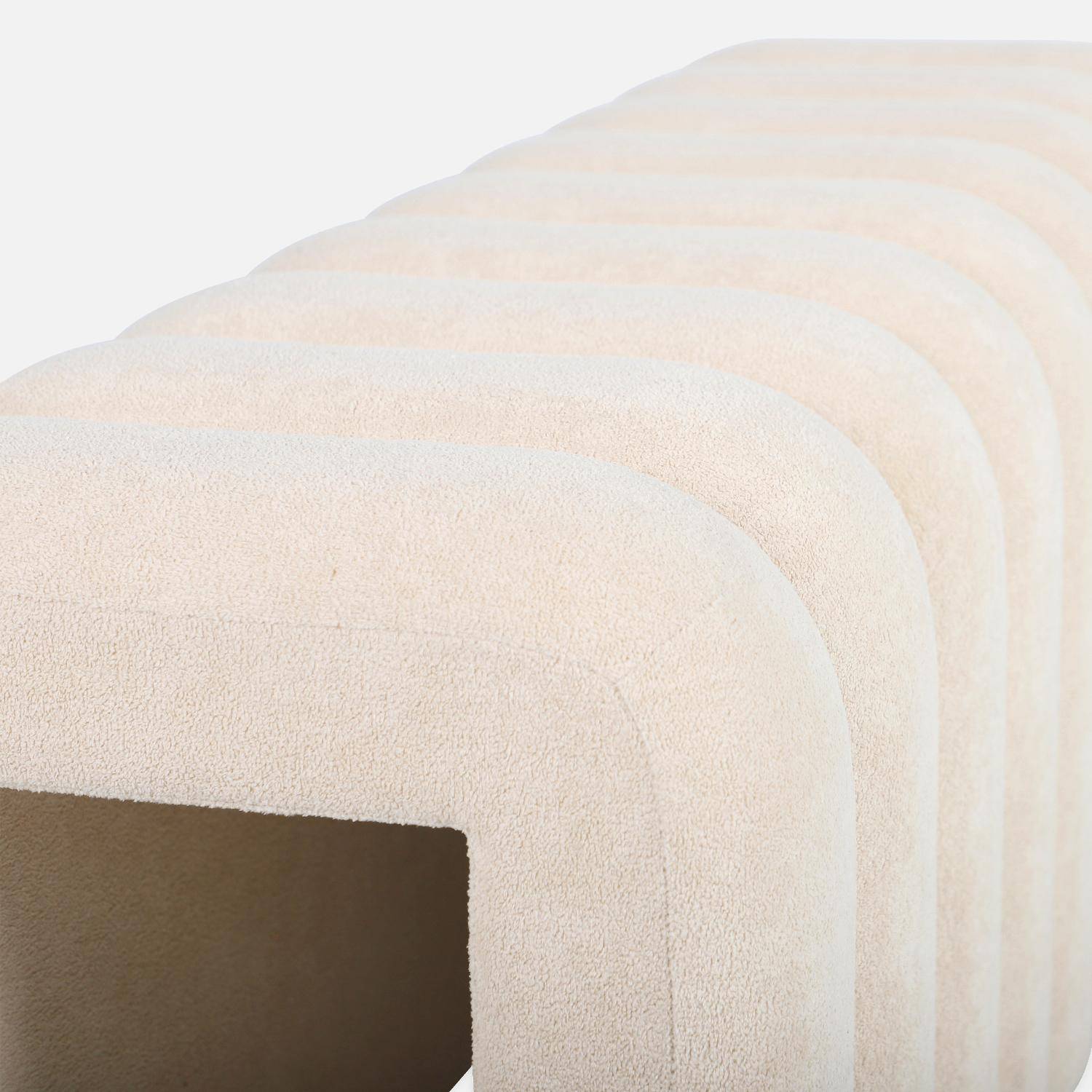 Banc, bout de lit beige contemporain en tissu ,sweeek,Photo5