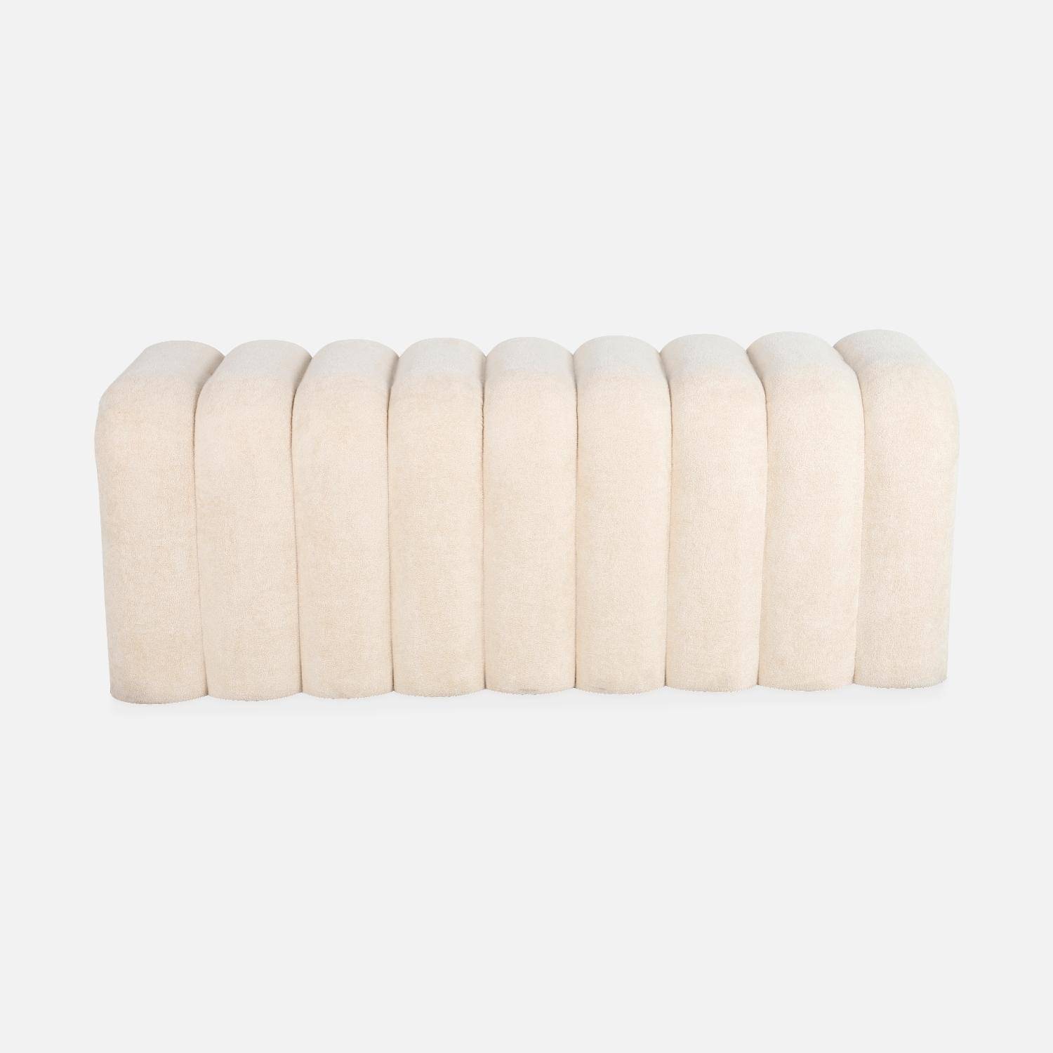 Banc, bout de lit beige contemporain en tissu ,sweeek,Photo4
