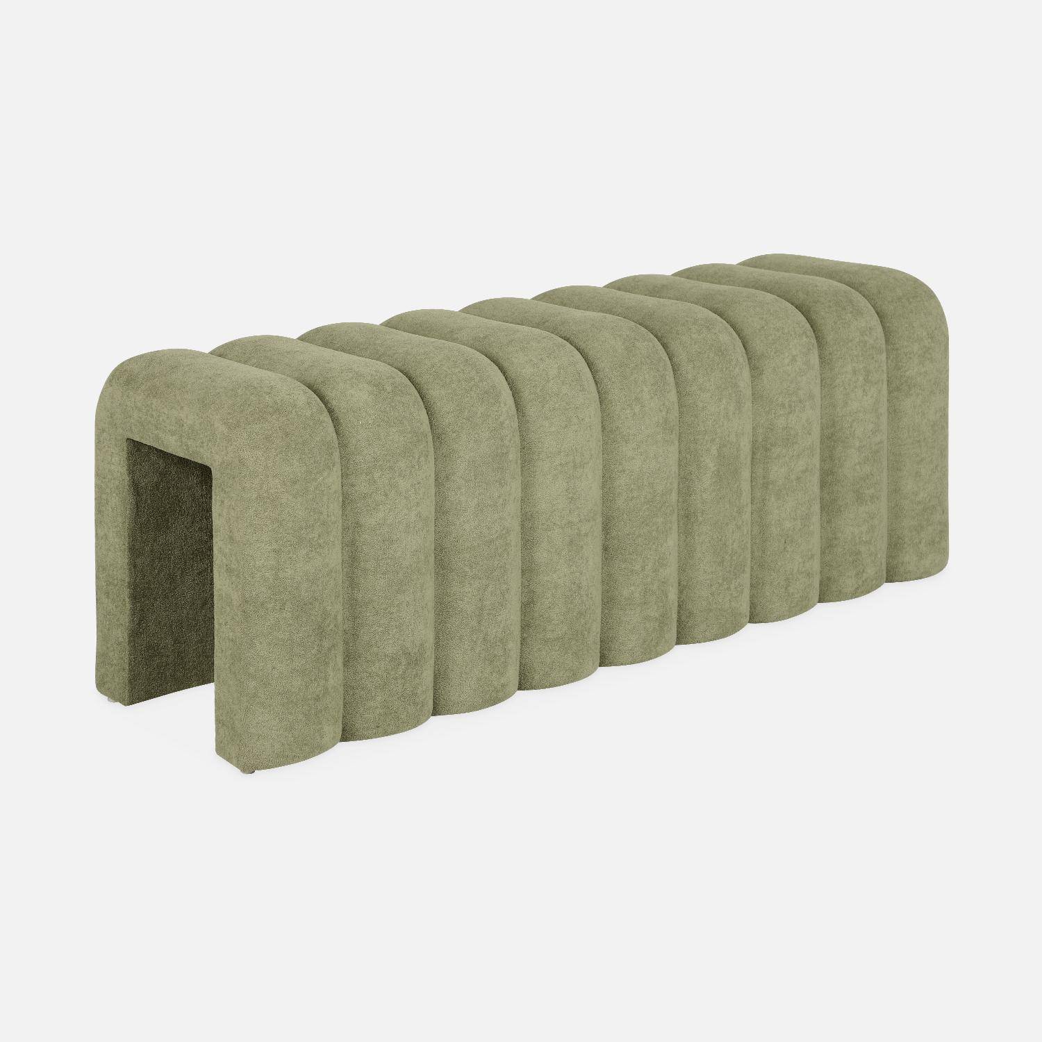 Panca, contemporanea in tessuto verde per il letto,sweeek,Photo1