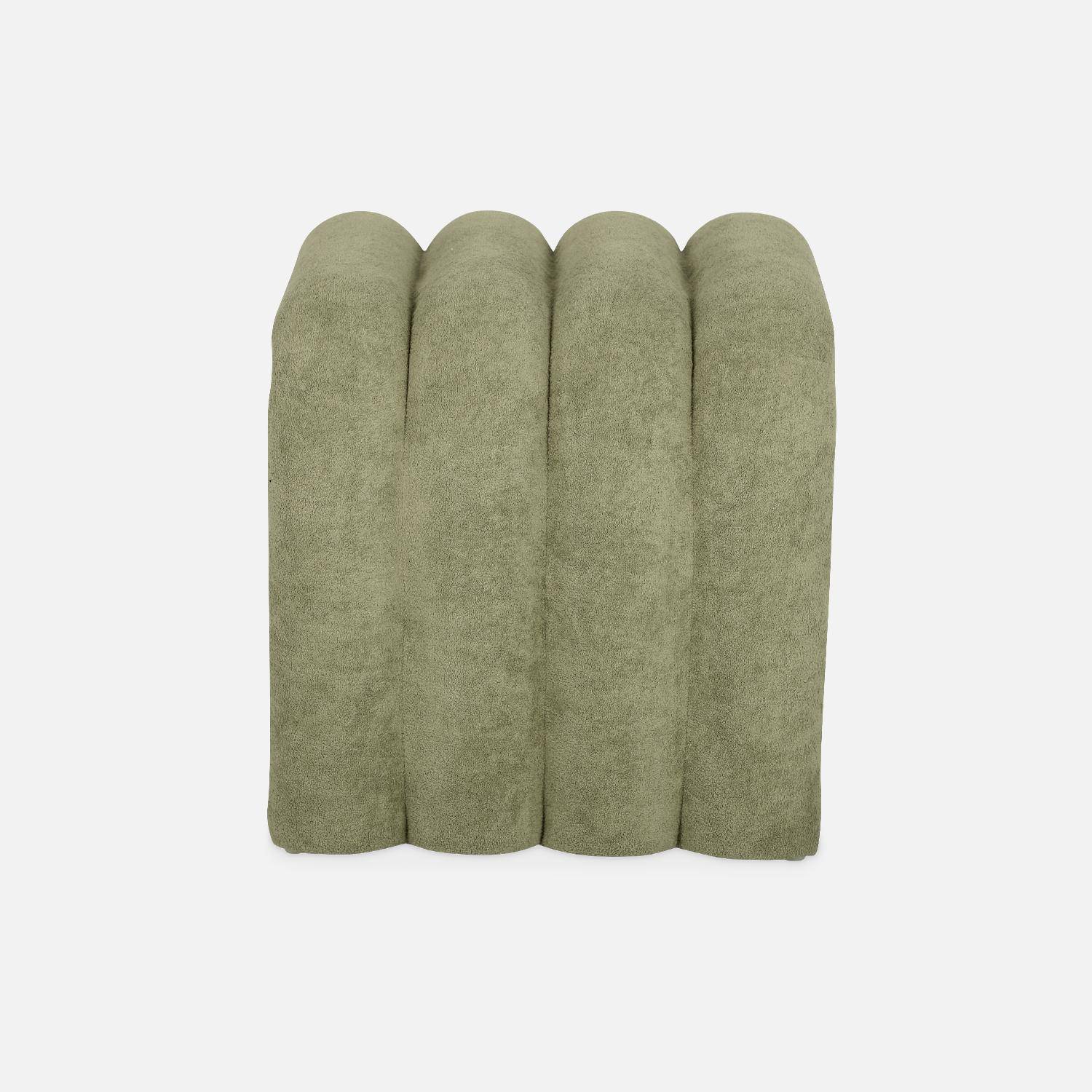 Conjunto de 2 pufes contemporâneos em tecido verde,sweeek,Photo4