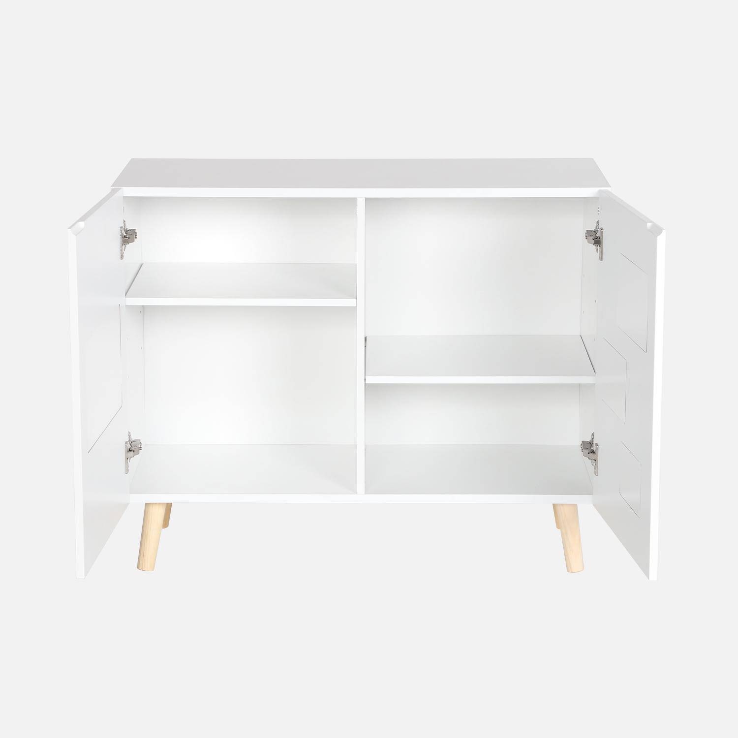 Ladekast voor kinderen, wit, wolken, 2 deuren, 2 planken. Photo7