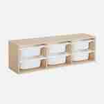 Meuble de rangement pour enfant, naturel, 6 bacs en plastique  Photo1 Meuble de rangement pour enfant, naturel, 6 bacs en plastique  Photo1