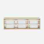 Meuble de rangement pour enfant, naturel, 6 bacs en plastique  Photo2 Meuble de rangement pour enfant, naturel, 6 bacs en plastique  Photo2