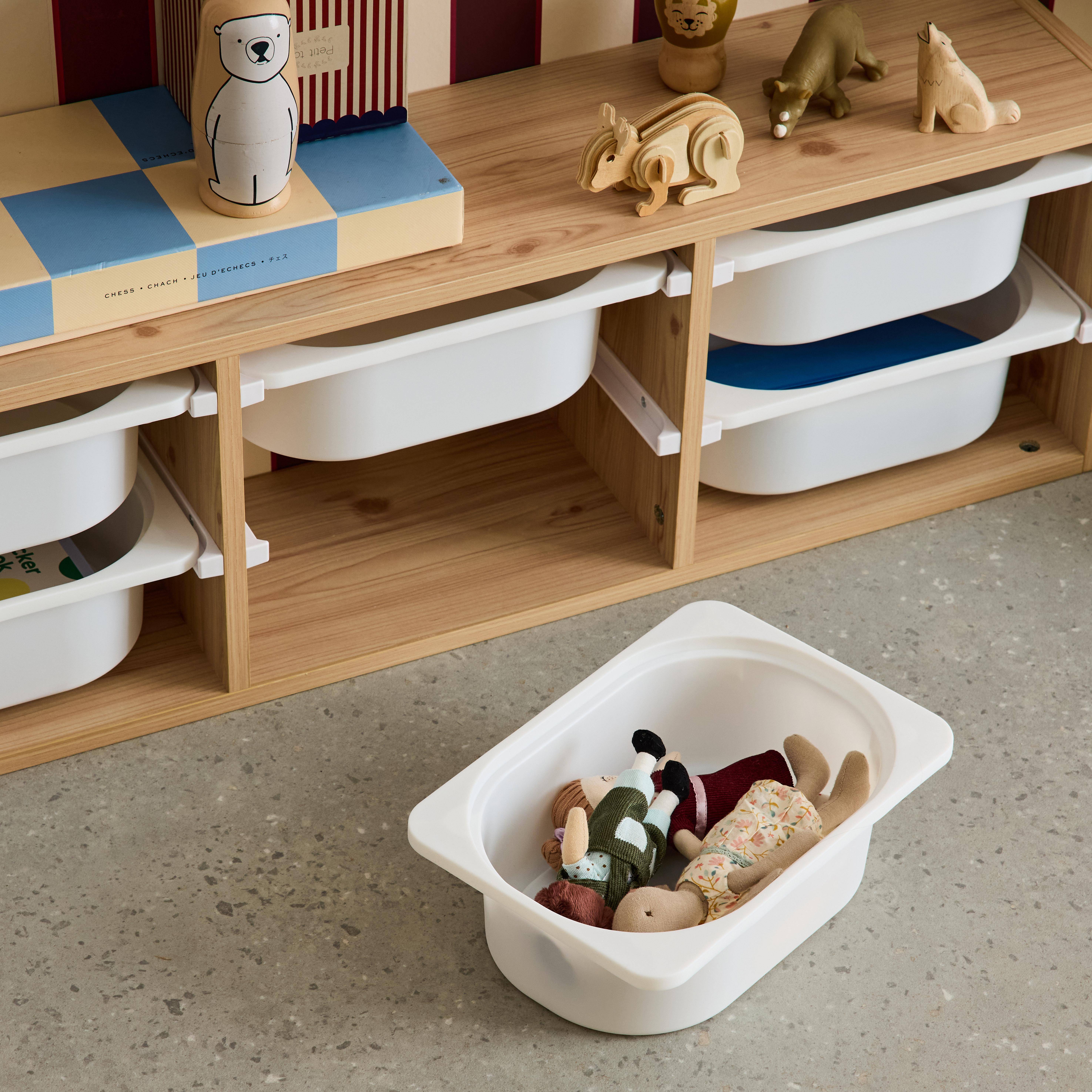 Unidad de almacenamiento para niños, 6 cubos, Sora, Natural, 97.5x21x29.4 cm,sweeek,Photo3