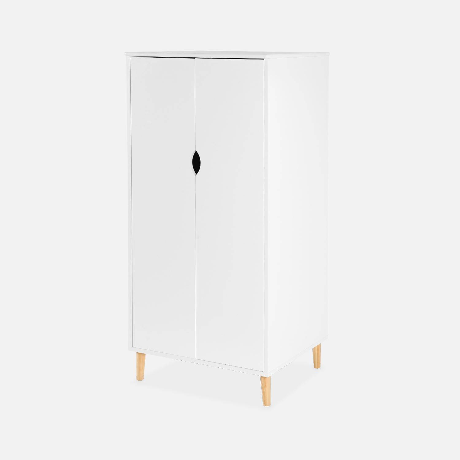 Roupeiro branco roupeiro para crianças, Tobias, Branco, 64x50x132 cm,sweeek,Photo8