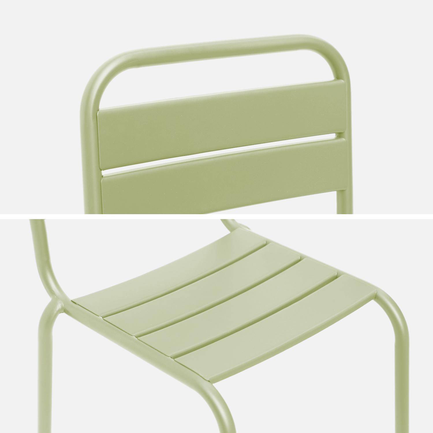 Lot de 2 chaises en métal vert de gris pour enfant  Photo5