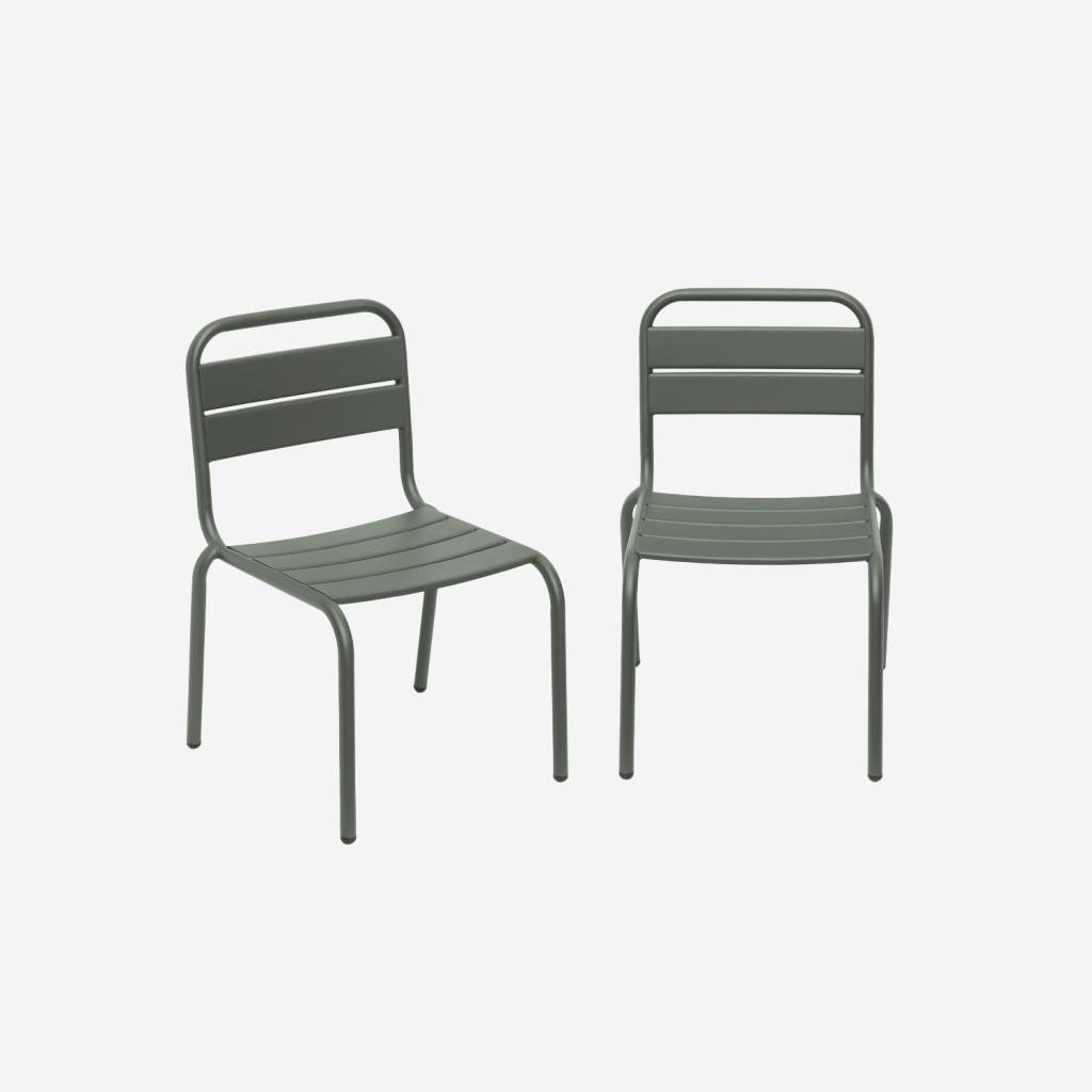 Lot de 2 chaises en métal savane pour enfant