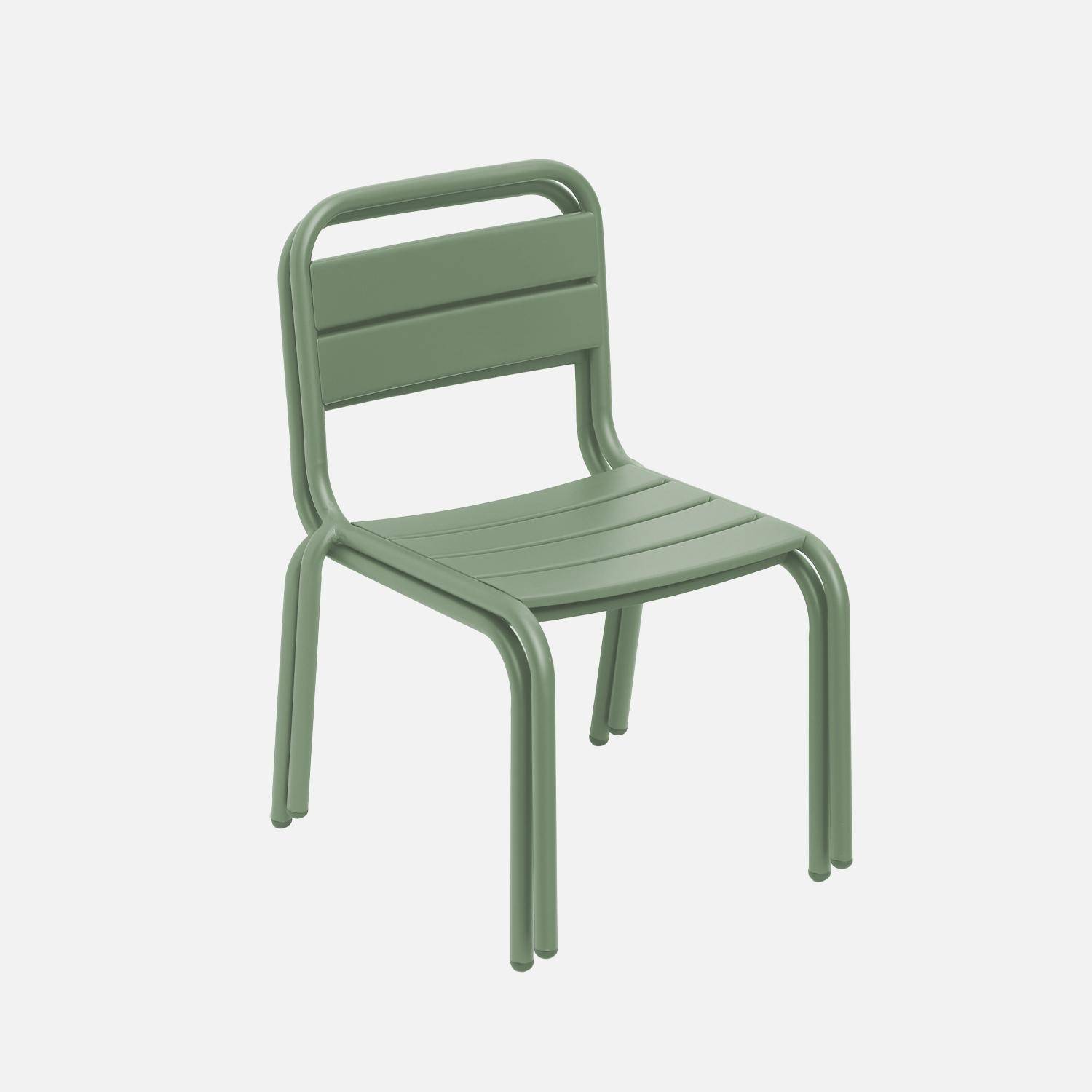 Conjunto de 2 cadeiras metálicas para crianças, Kristoff, Savane Photo4