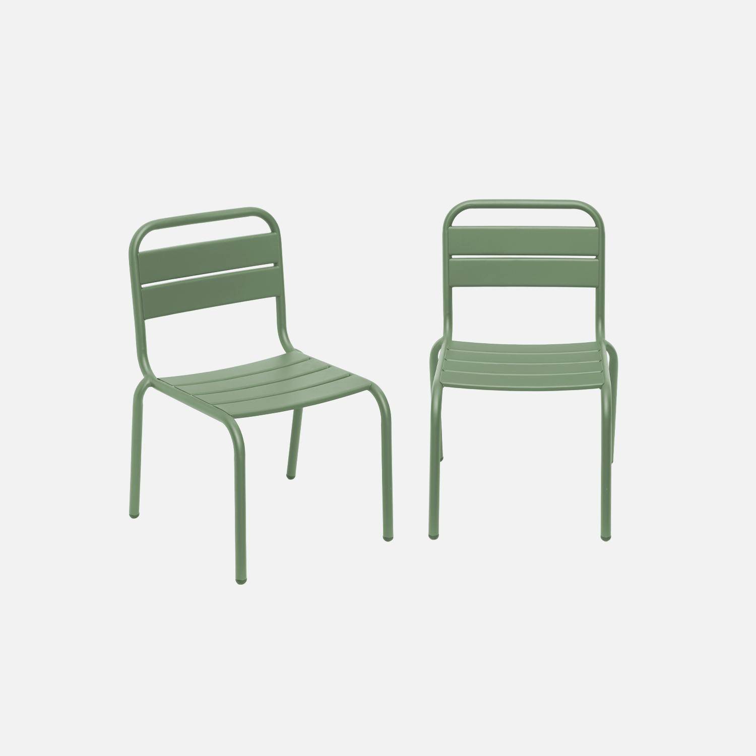 Conjunto de 2 cadeiras metálicas para crianças, Kristoff, Savane Photo1