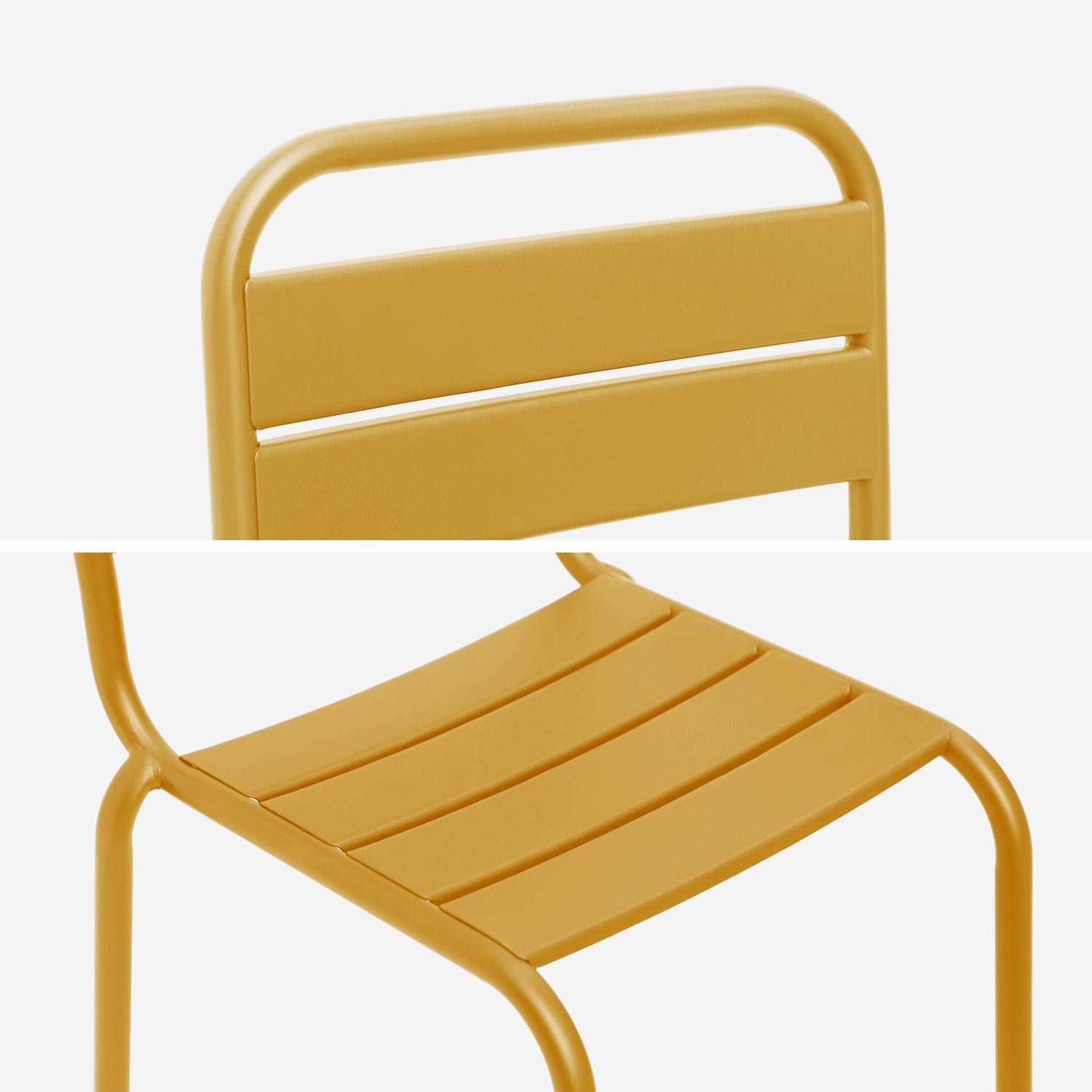 Conjunto de 2 cadeiras metálicas para crianças, Kristoff, Amarelo, 38x40.5x56 cm Photo7
