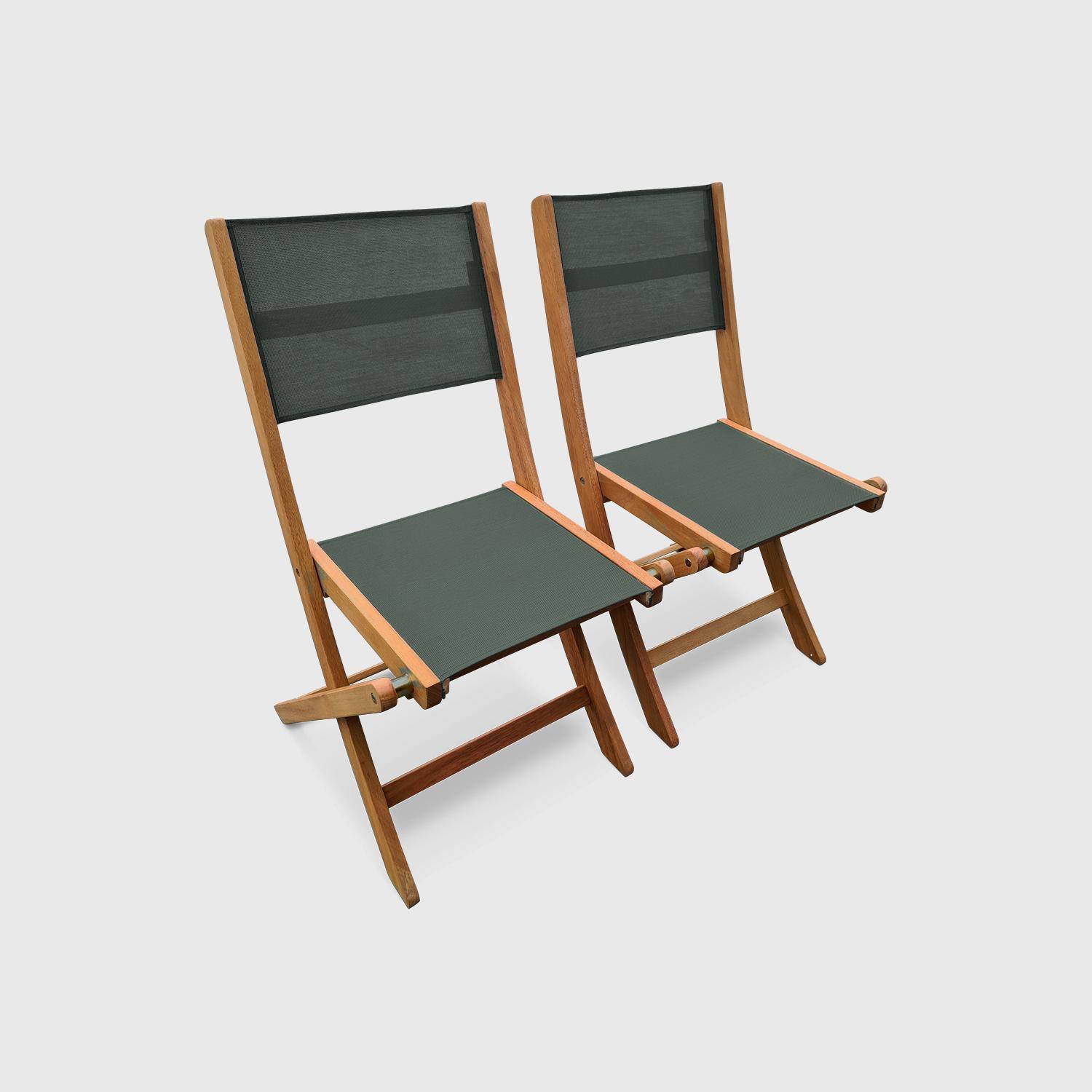 Salon de jardin en bois extensible - Almeria - Grande table 180/240cm avec rallonge, 2 fauteuils et 6 chaises, en bois d'Eucalyptus FSC huilé et textilène savane,sweeek,Photo7