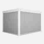 Pergola Bioclimatique blanche 300 x 400cm, aluminium à lames orientables + store 300cm + store 400cm Photo1
