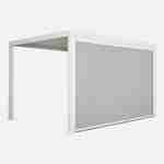 Pergola Bioclimatique blanche – Triomphe – 300x400cm, aluminium, à lames orientables + store 400cm Photo1