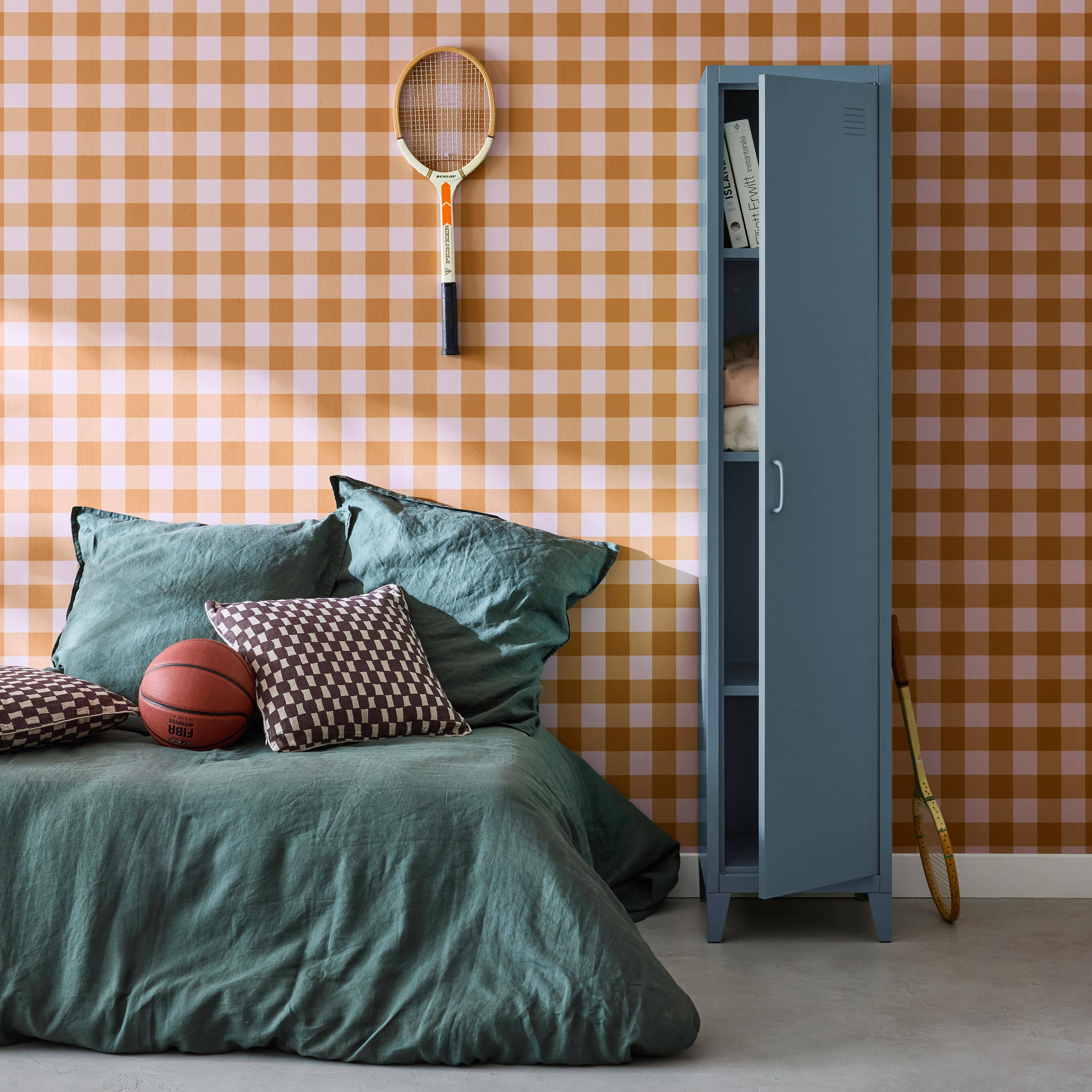 Metal locker storage with 3 shelves, Soho, Dark blue, 38x38x180 cm Photo1