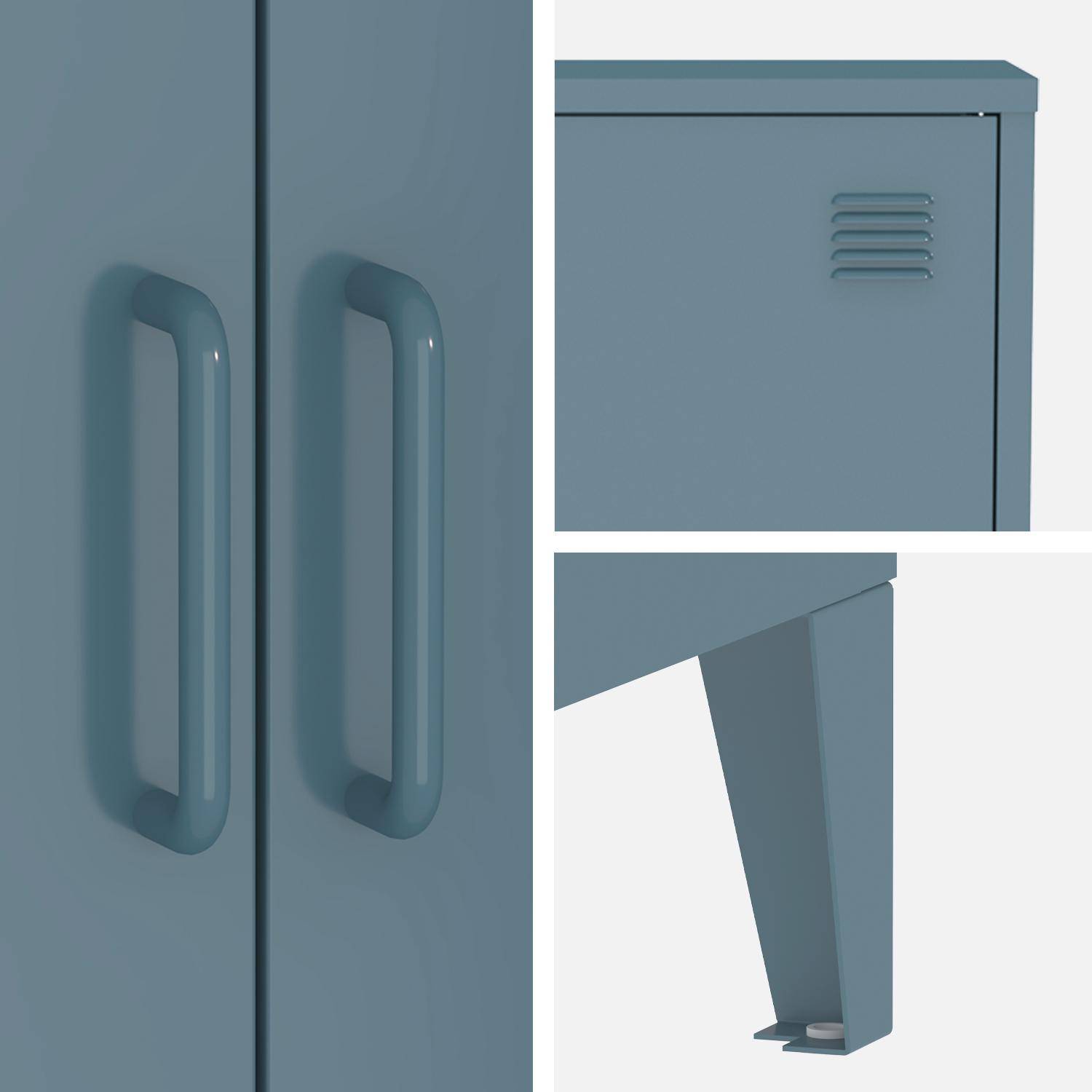 Kinderschrank / Kommode aus blauem Metall - Soho Photo6