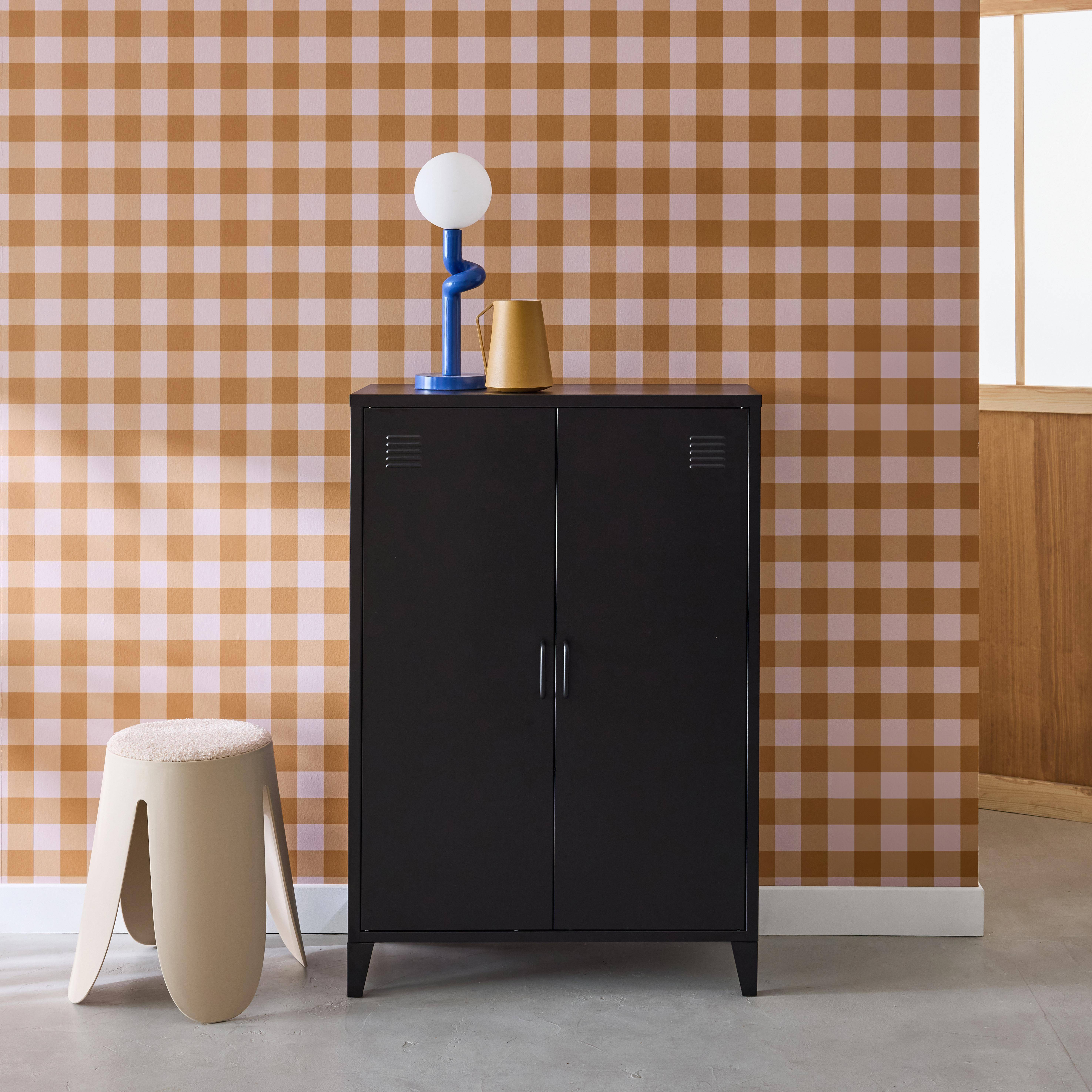 Metal sideboard with 1 shelf, Soho, Black, 75x33x110 cm Photo1