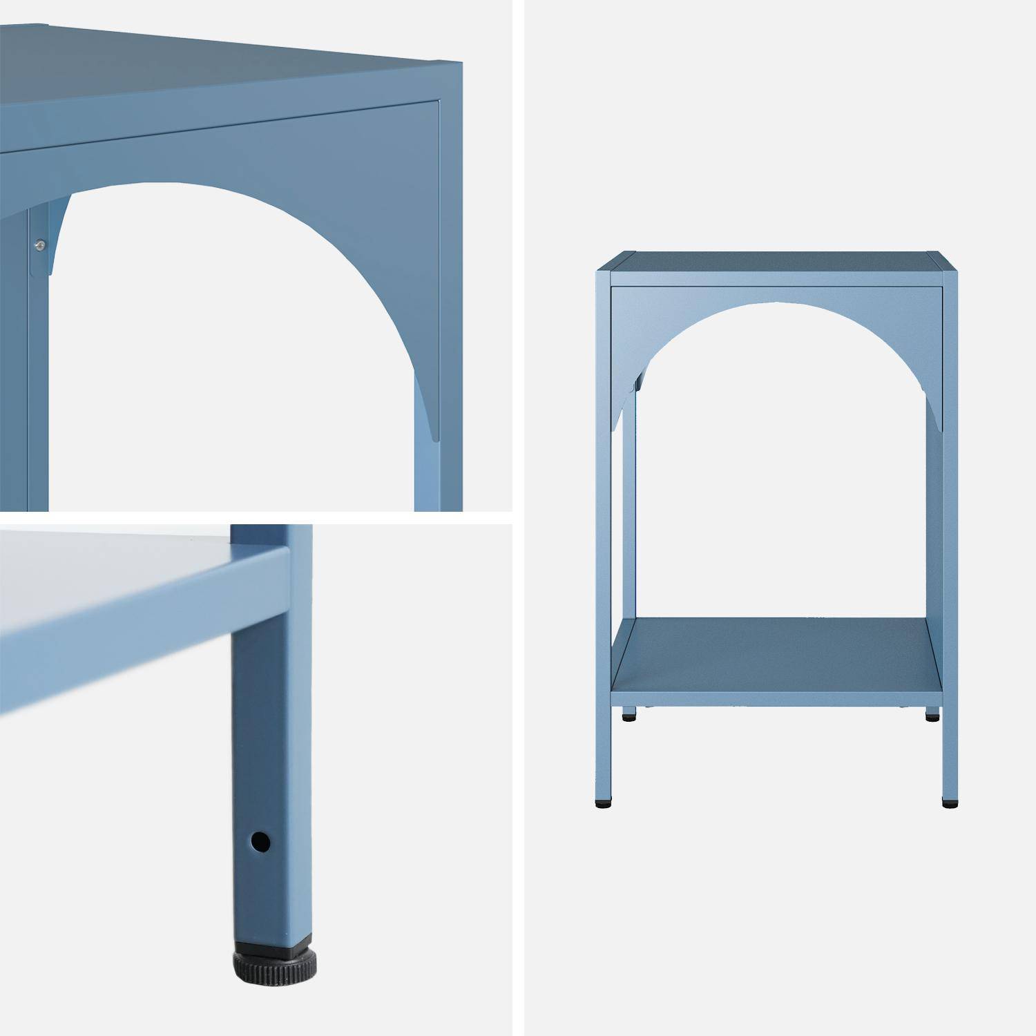Nachttisch, Beistelltisch aus Metall blau für das Kinderzimmer  Photo7