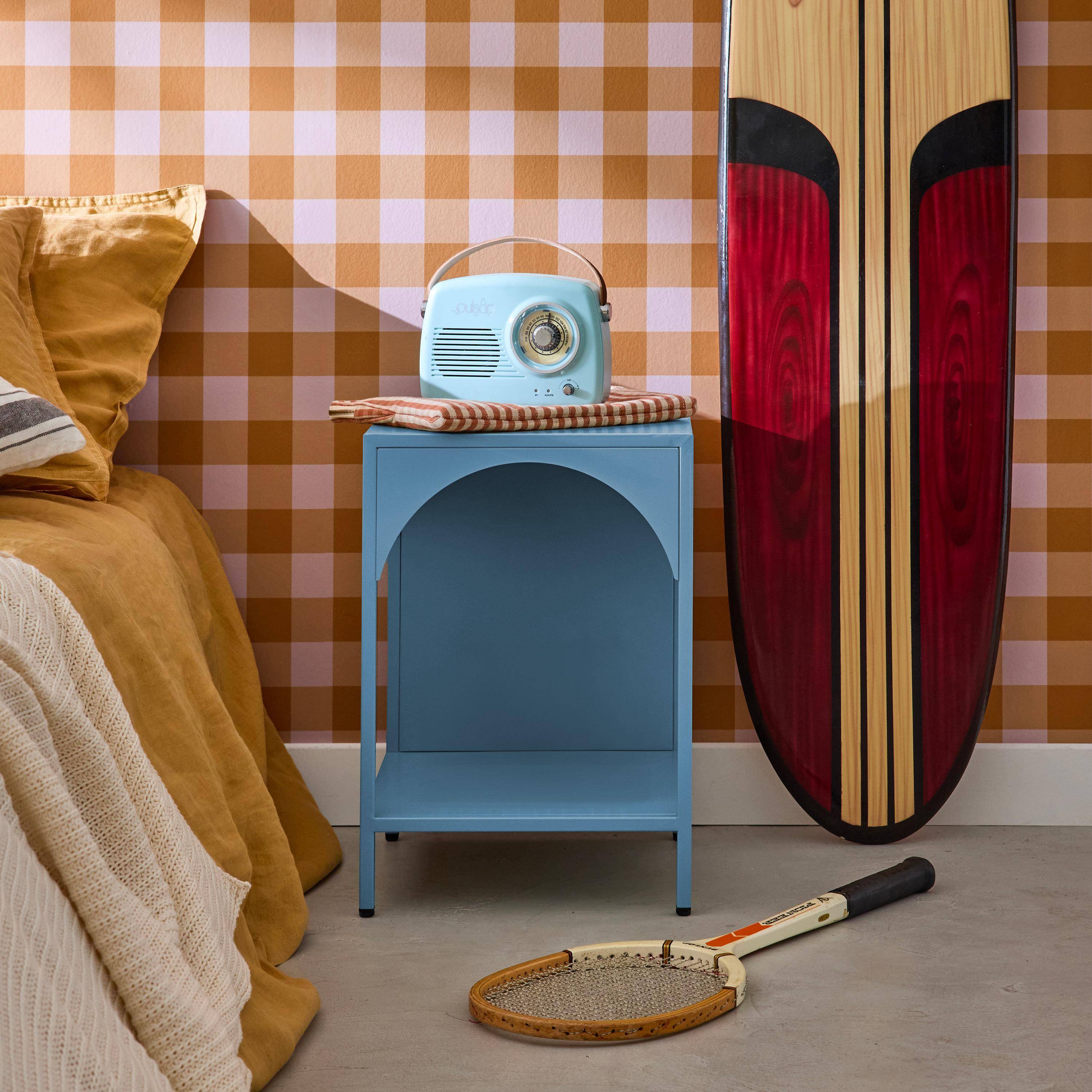 Nachttisch, Beistelltisch aus Metall blau für das Kinderzimmer ,sweeek,Photo2