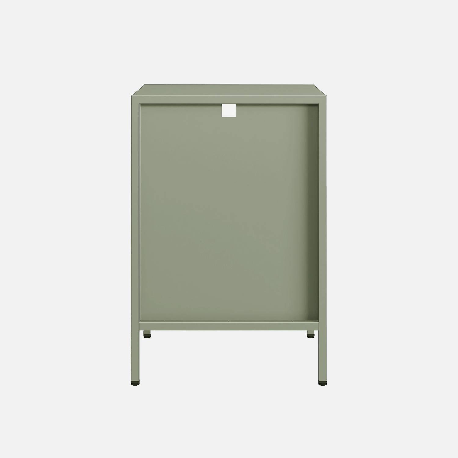 Table de chevet, table d'appoint en acier vert  Photo6