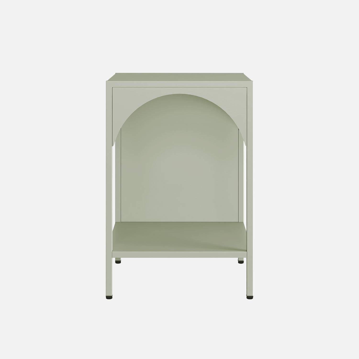 Mesita de noche moderno de metal , Soho, Verde, 35x35x52 cm,sweeek,Photo6