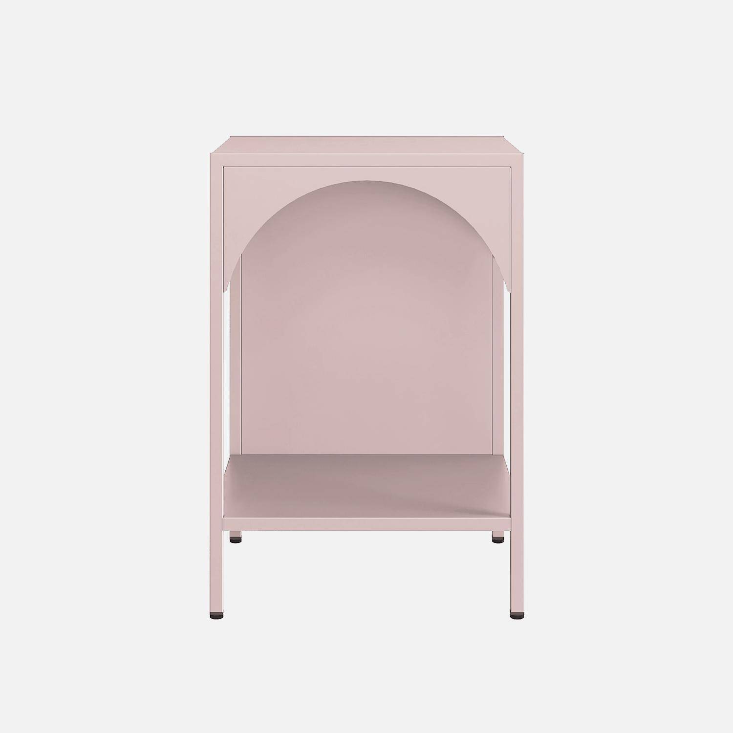 Nachttisch, Beistelltisch aus Metall, rosa, für das Kinderzimmer - Soho Photo5