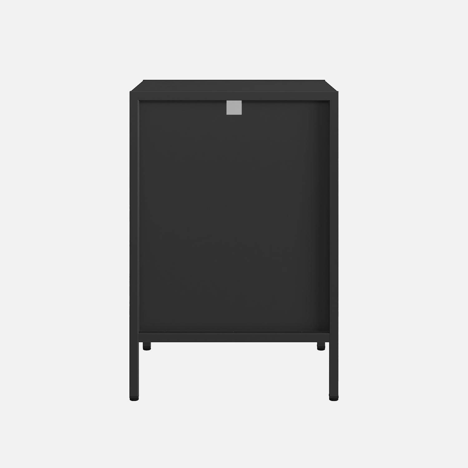 Mesita de noche moderno de metal , Soho, Negro, 35x35x52 cm,sweeek,Photo5