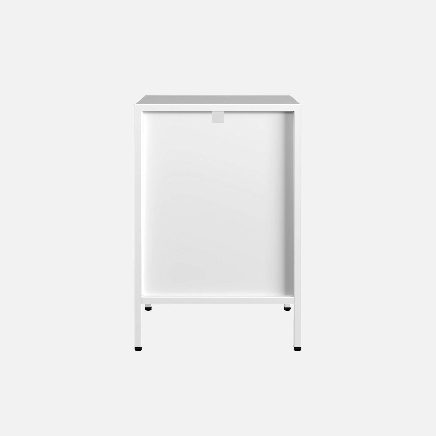 Bedside table, metal side table, Soho, White, 35x35x52 cm Photo7
