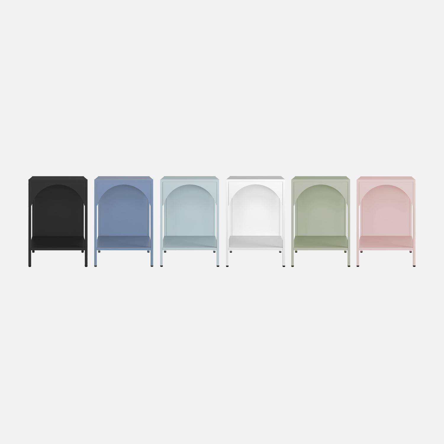 Bedside table, metal side table, Soho, White, 35x35x52 cm Photo4