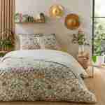 Parure de lit réversible 260x240cm imprimé floral multicolore en coton  Photo1