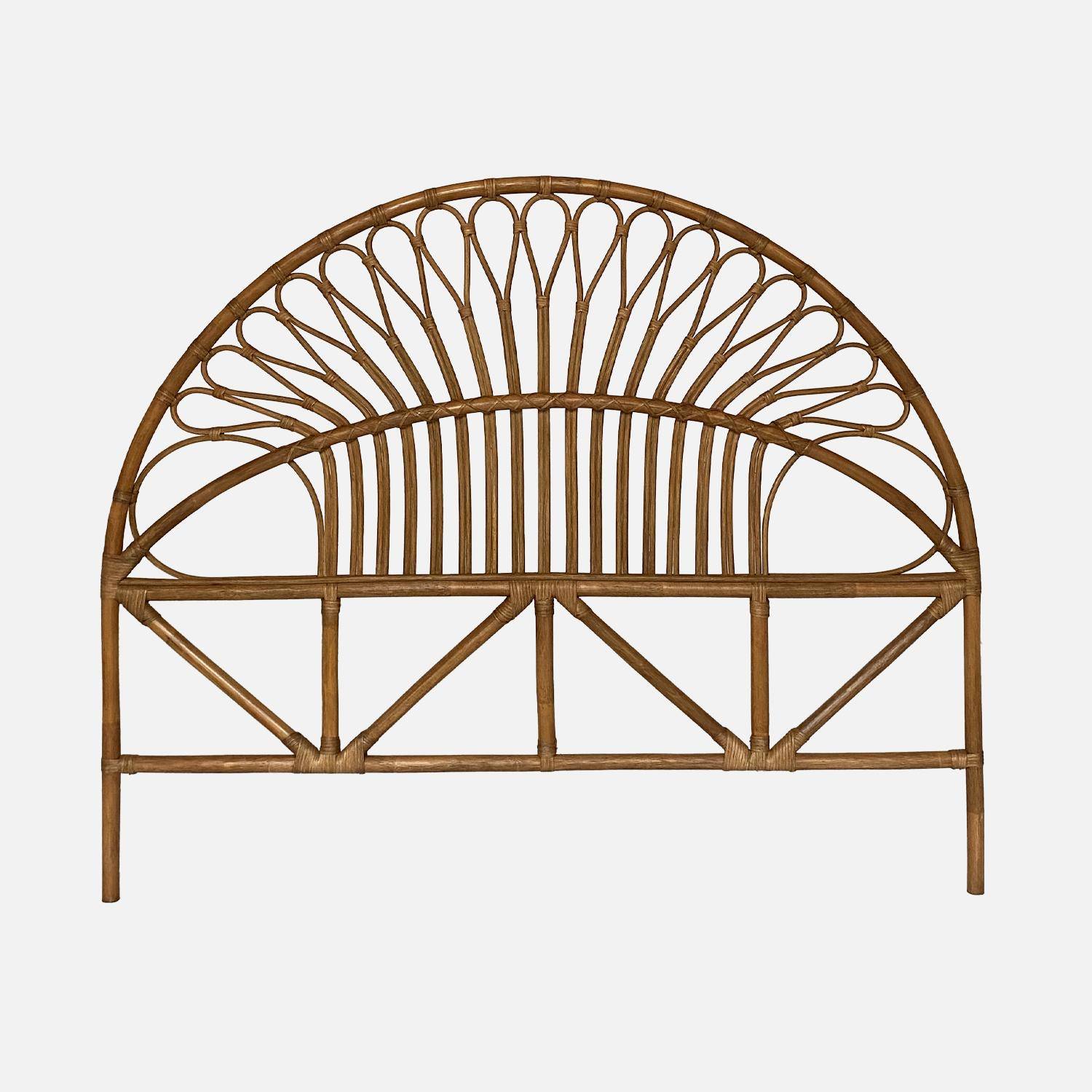 Kopfteil aus dunklem Rattan B 140 x T3 x H115cm - Malacca Photo3