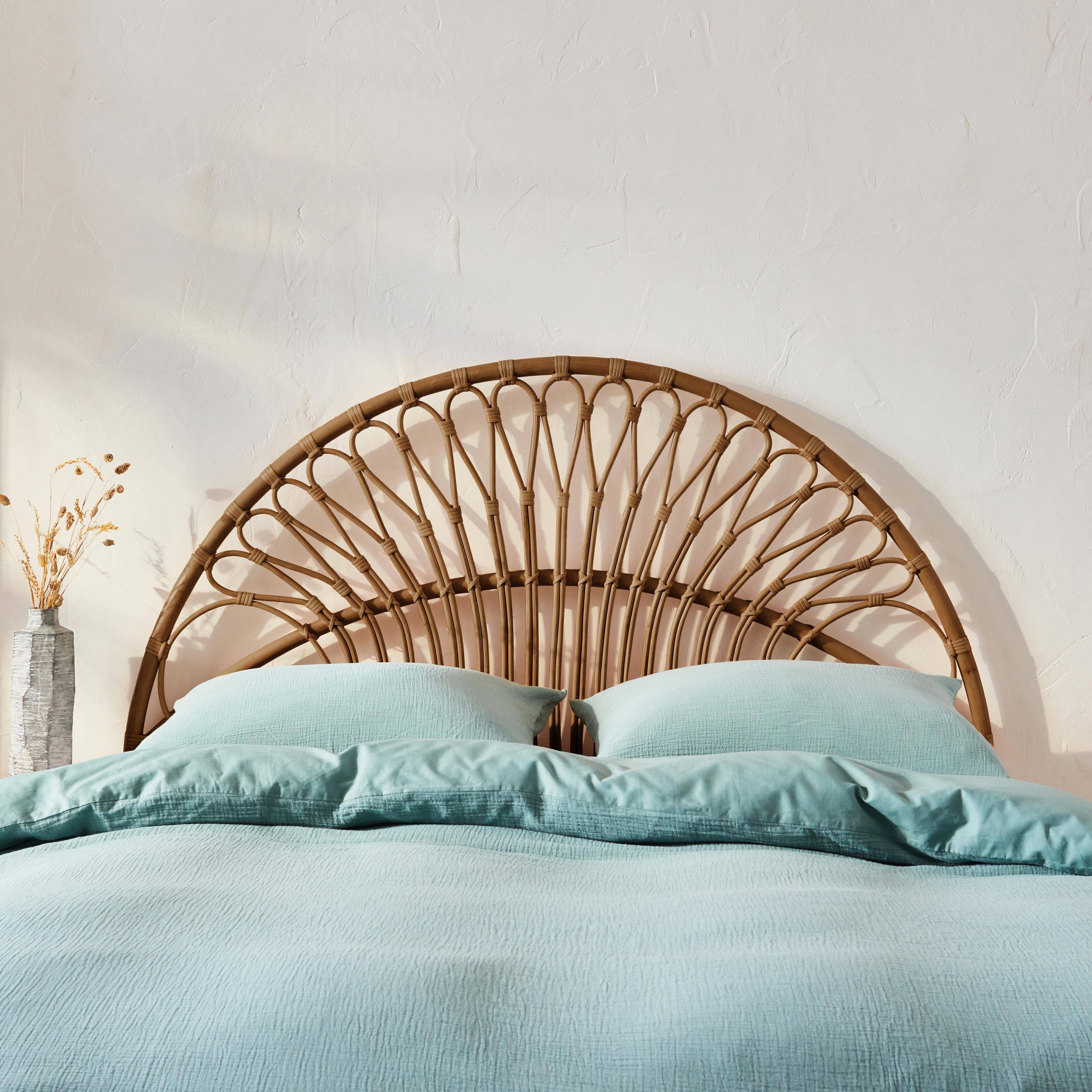 Kopfteil aus dunklem Rattan B 140 x T3 x H115cm - Malacca Photo1