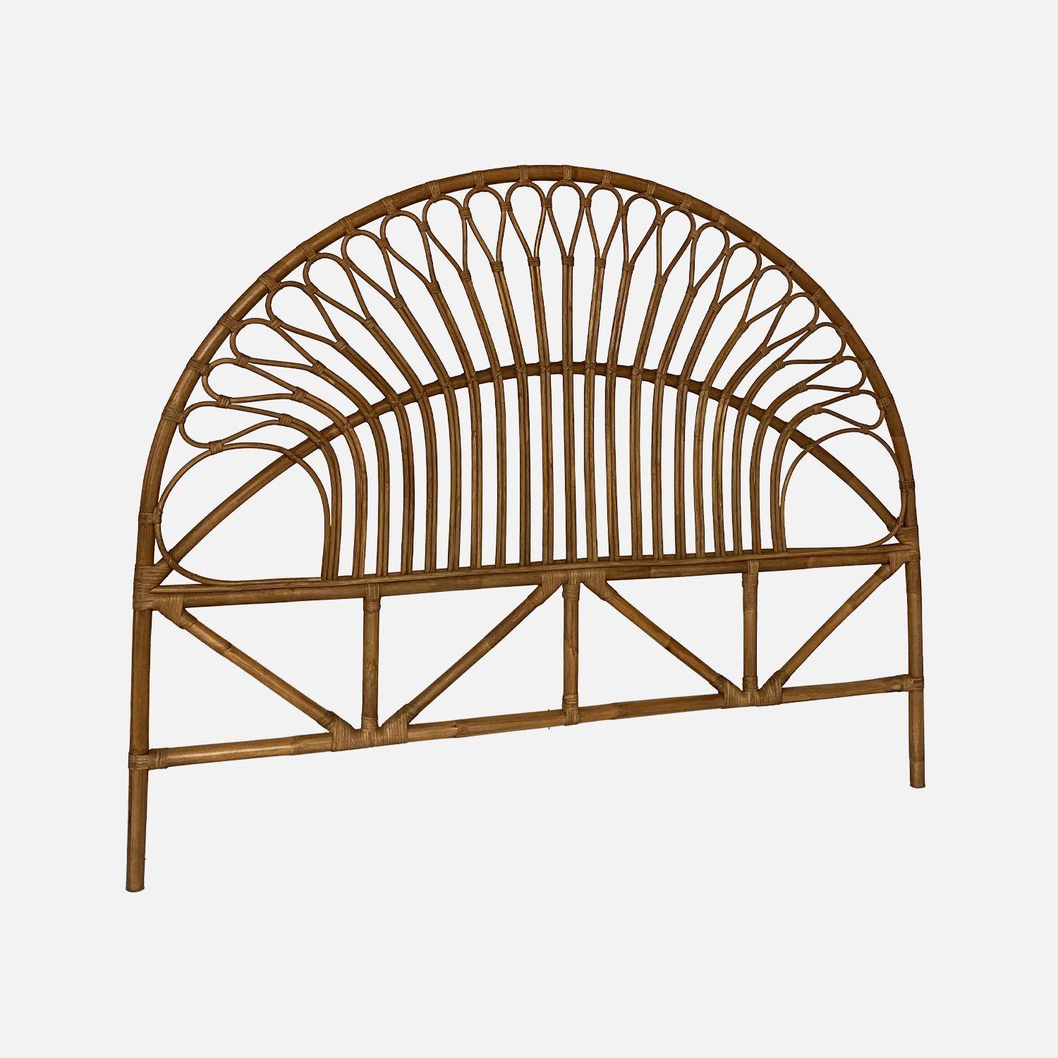 Testata in rattan scuro, Malacca, 160x3x130 cm Photo2