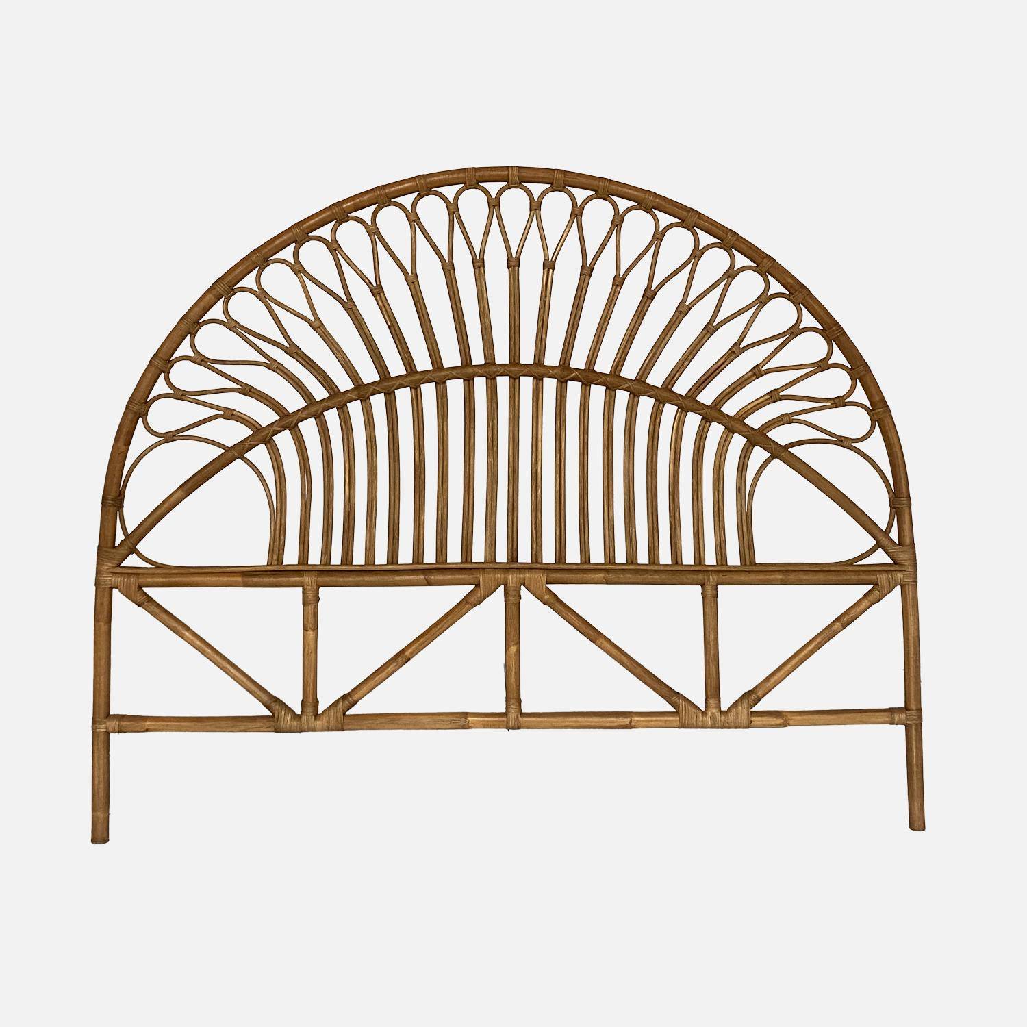 Testata in rattan scuro, Malacca, 160x3x130 cm Photo3
