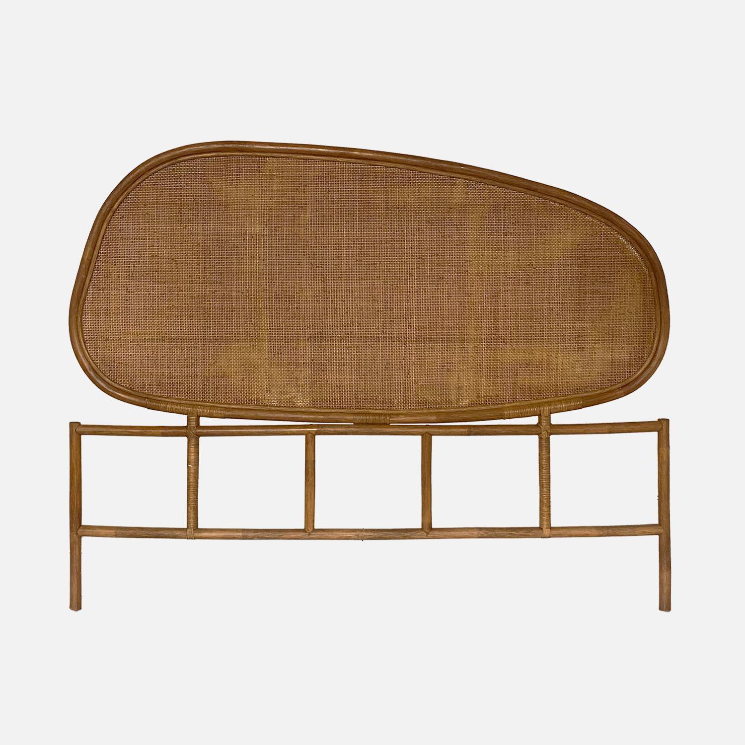 Tête De Lit En Rotin Foncé Samoa 160 Cm - Style Organique Et Vintage - Livrée Déjà Montée - Décoration Chambre - 8